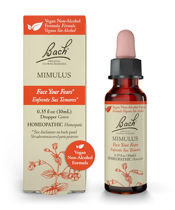 Bach Original Flower Remedies, Mimulus for Facing Fears (Non-Alcohol Formula), Natural Homeopathic Bach Au supplements
