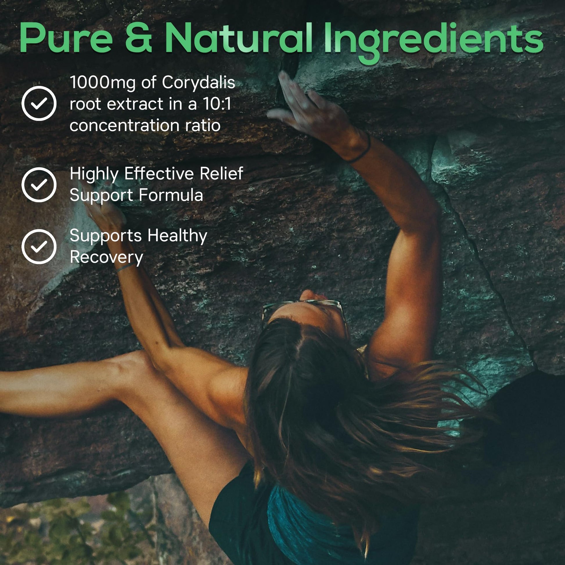 Pure Corydalis Root Extract Capsule - 1000mg Strength, 10:1 Corydalis Yanhusuo Extract, Natural Relief, Long Lasting, 100% Vegetarian, 60 Servings, 120 Count Parker Naturals Au supplements