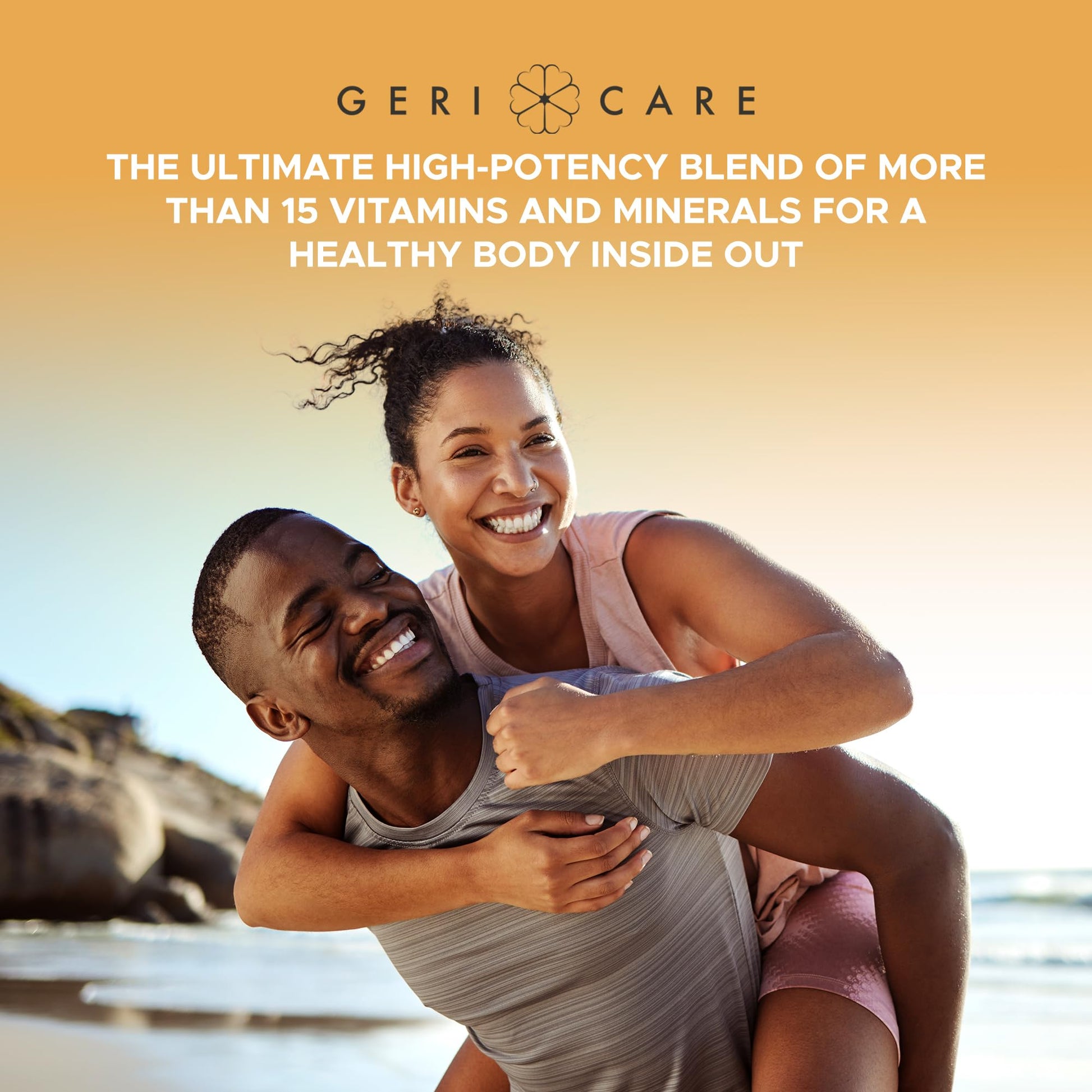 One-Daily Multivitamins with Minerals for Men & Women (100 Tablets) by GeriCare| High-Potency Multi-Vitamin & Multimineral Dietary Supplement for Immunity, Energy| Complete Daily Nutritional Support GeriCare Au supplements