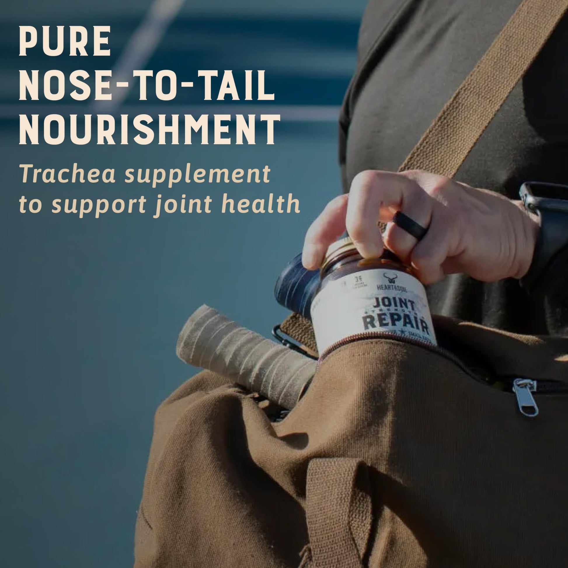 Heart & Soil 100% Grass Fed & Finished Joint Support Supplement from Regenerative Cattle with Trachea, Scapula & Bone Marrow – Supports Joint Strength & Mobility – 3000mg – Glass Bottle – 180 Capsules HEART & SOIL Au supplements