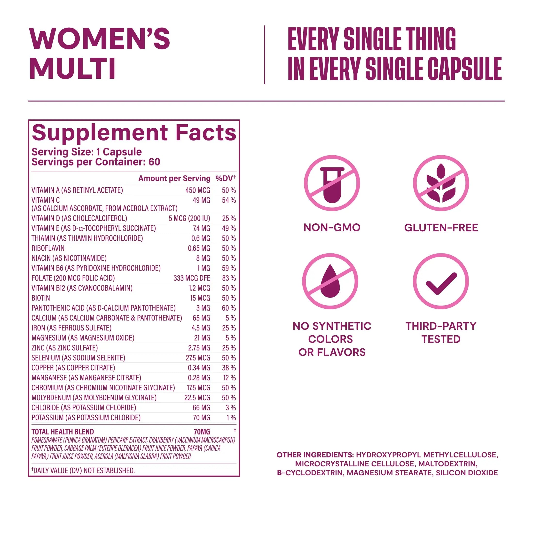 Habit Womens Multi Supplement 2 Pack (120 Capsules) - New Look, Supports General Health & Wellness, 23 Essential Vitamins and Minerals H' Habit Au supplements