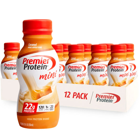 Premier Protein Shake MINIs, Caramel, 22g Protein, 120 Calories, 1g Sugar, 8.75fl oz Premier ProteinAU supplements