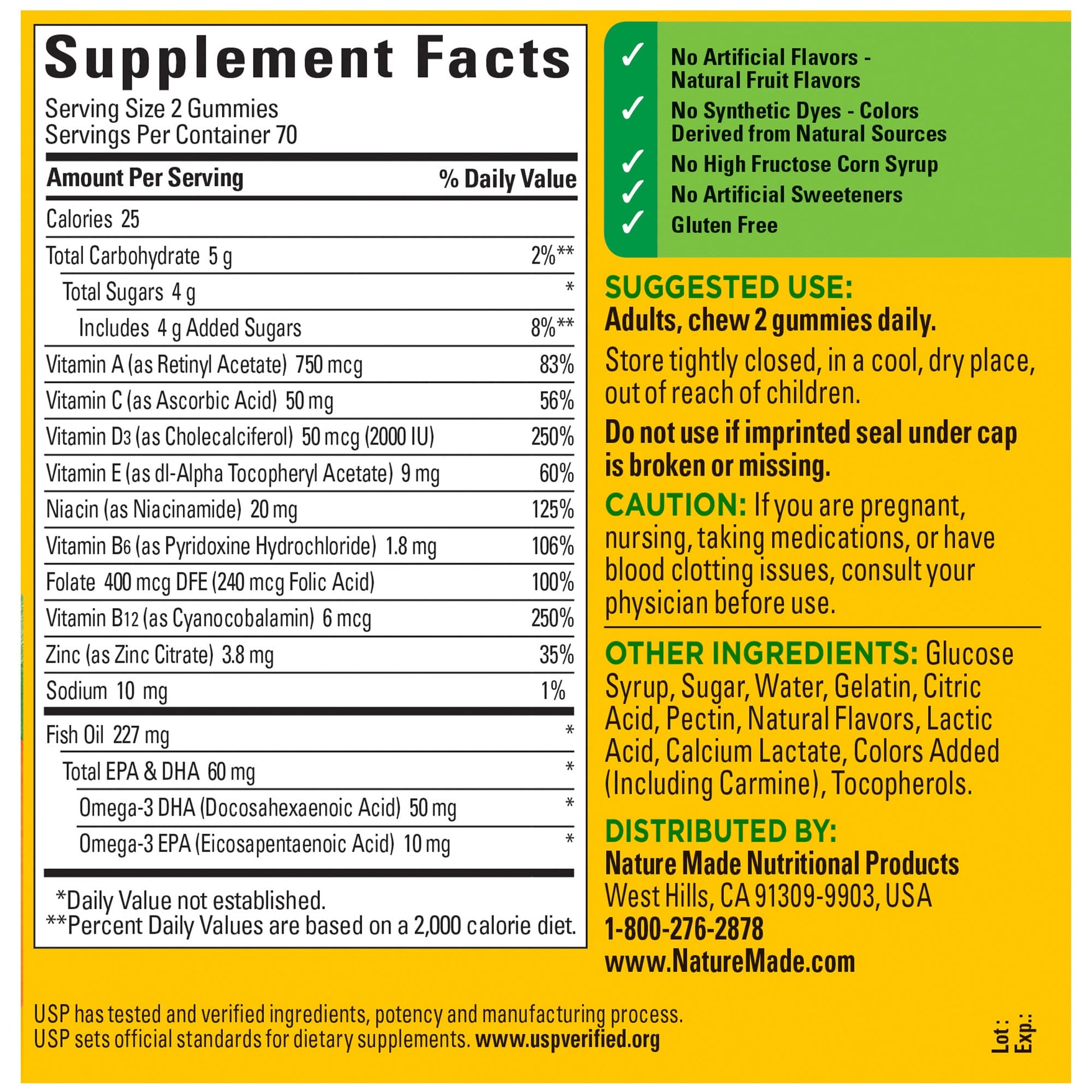Nature Made Multivitamin + Omega-3, Multivitamin Gummies for Women and Men, Daily Nutritional Support Nature Made Au supplements