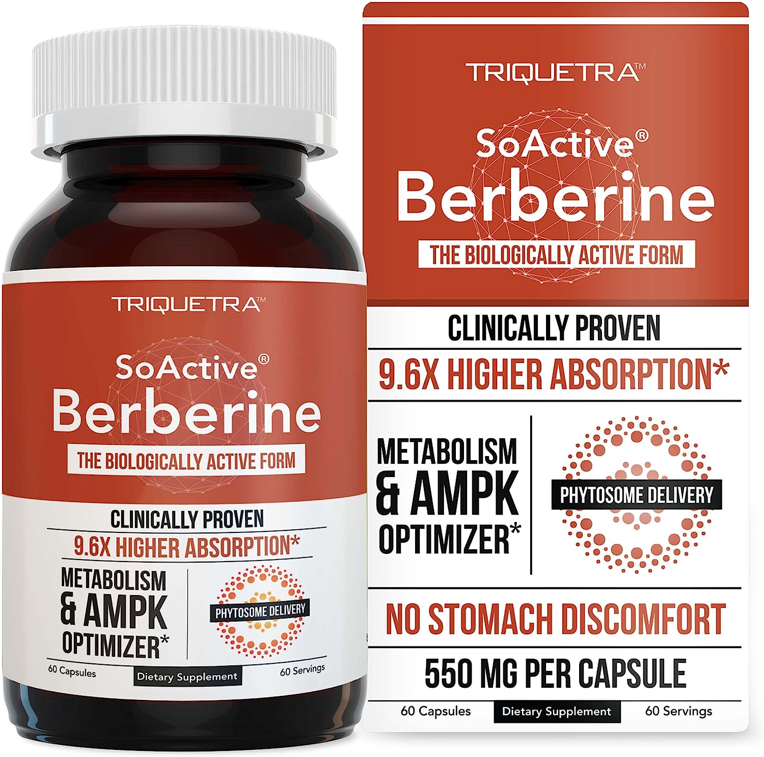 SoActive Berberine 550 mg: 9.6X Higher Absorption, Clinically Proven Most Triquetra Health Store Au supplements