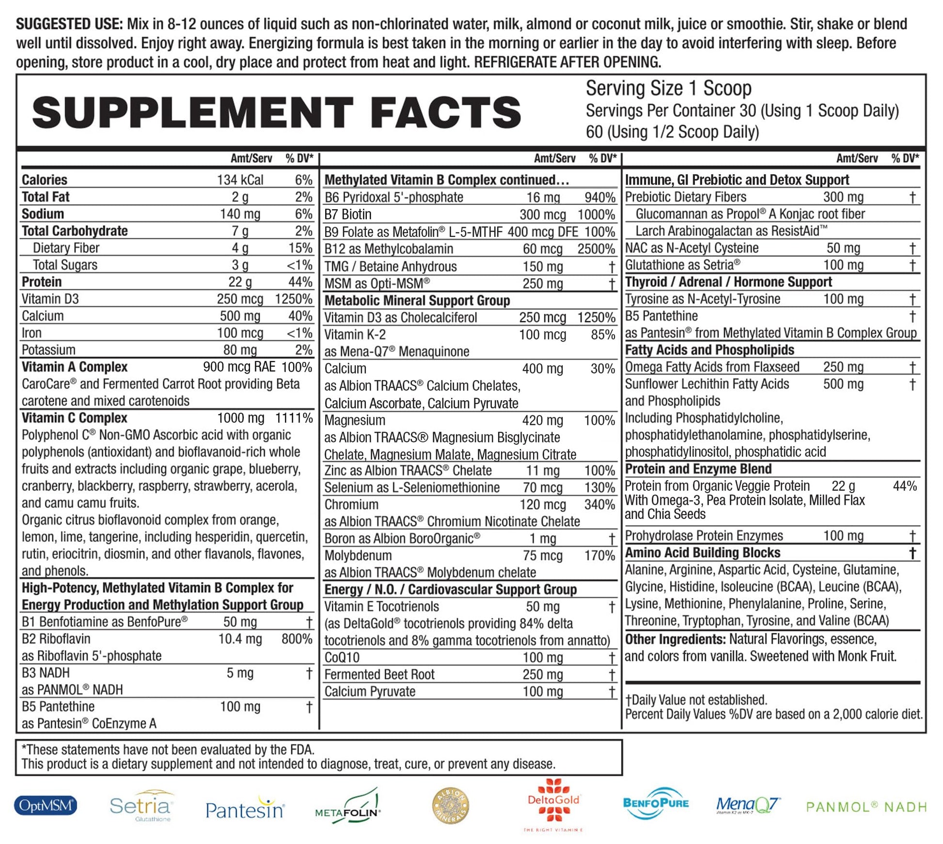Restore Vanilla Veggie Protein | Premium Plant-Based Protein - 100% Natural and Omega 3 Fusion, Including Pea Protein Isolate - Low Carb, Keto, Dairy Free - 30 Day Supply Dr. Tennant's Dr. Tennant's Au supplements