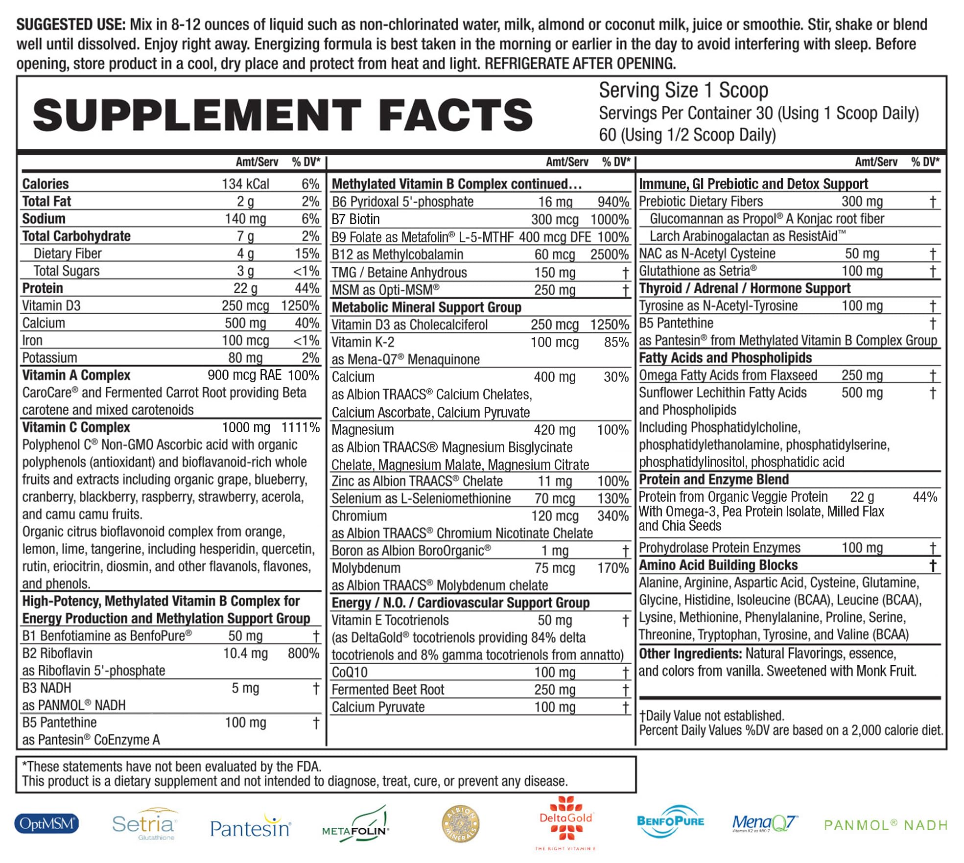 Restore Vanilla Veggie Protein | Premium Plant-Based Protein - 100% Natural and Omega 3 Fusion, Including Pea Protein Isolate - Low Carb, Keto, Dairy Free - 30 Day Supply Dr. Tennant's Dr. Tennant's Au supplements
