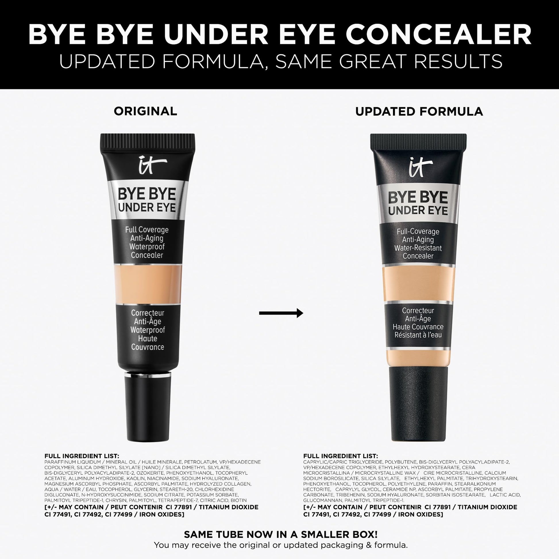 IT Cosmetics Bye Bye Under Eye Concealer (Light Nude) - Water-Resistant, Full Coverage Brightening Concealer For Dark Circles, Fine Lines, Redness & Discoloration, Anti-Aging, 24H Wear - 0.4 fl oz IT Cosmetics Au supplements
