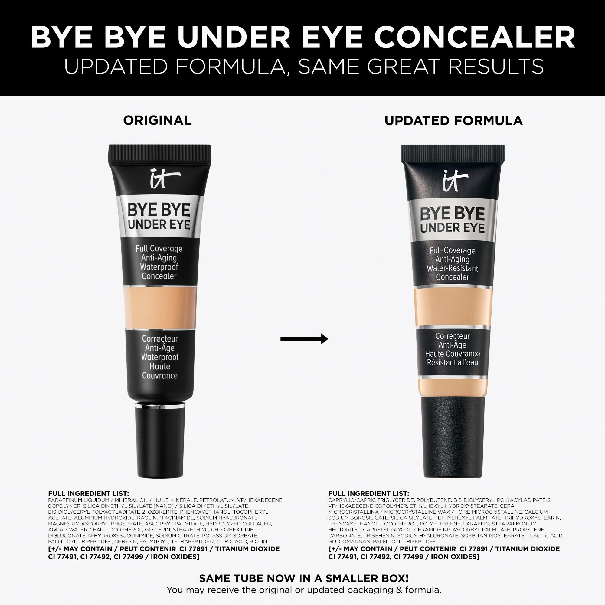 IT Cosmetics Bye Bye Under Eye Concealer (Light Nude) - Water-Resistant, Full Coverage Brightening Concealer For Dark Circles, Fine Lines, Redness & Discoloration, Anti-Aging, 24H Wear - 0.4 fl oz IT Cosmetics Au supplements