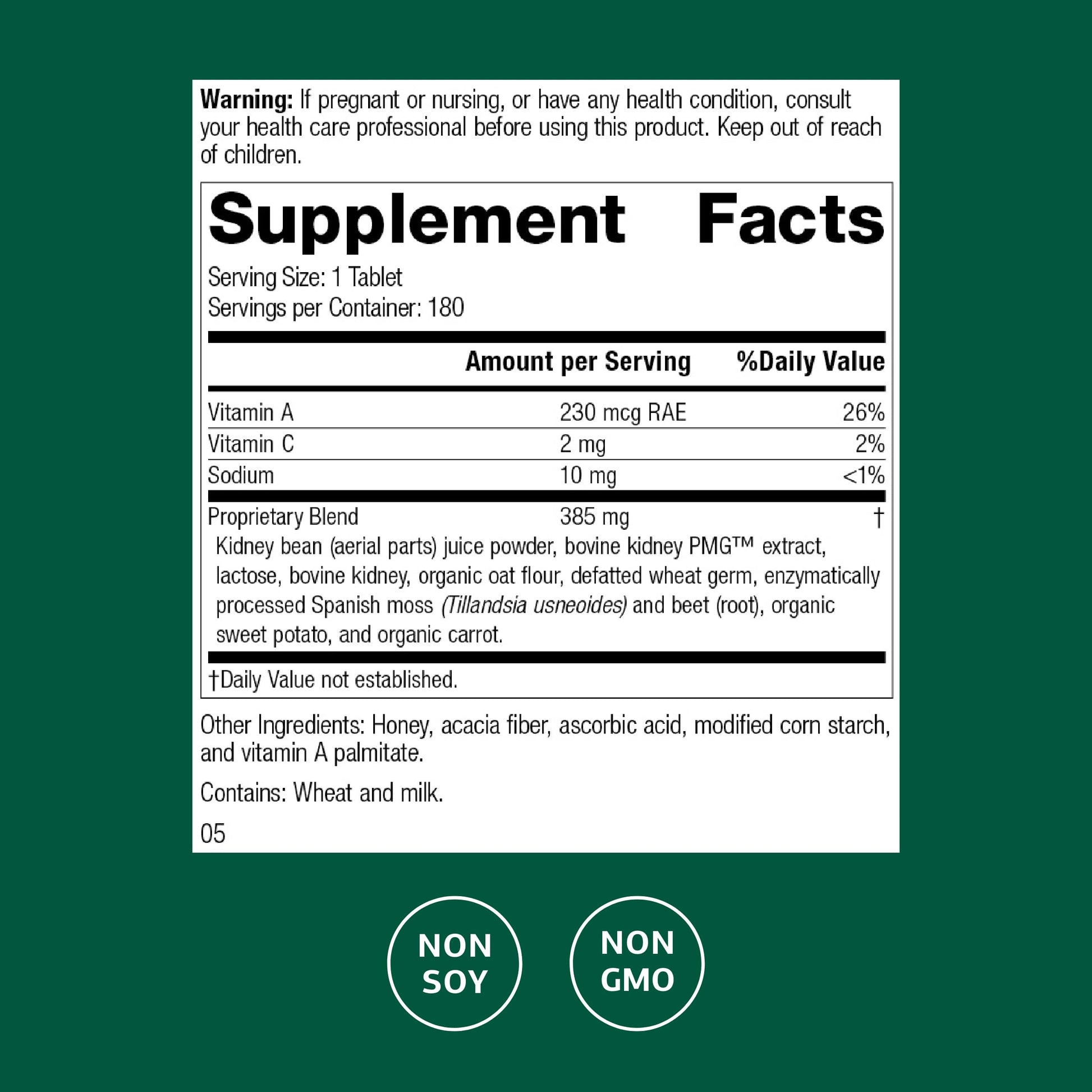 Standard Process Renafood - Supports Healthy Kidney Function & Antioxidant Activity - Contains Vitamins A - Non-Soy - 180 Tablets Standard Process Inc. Au supplements