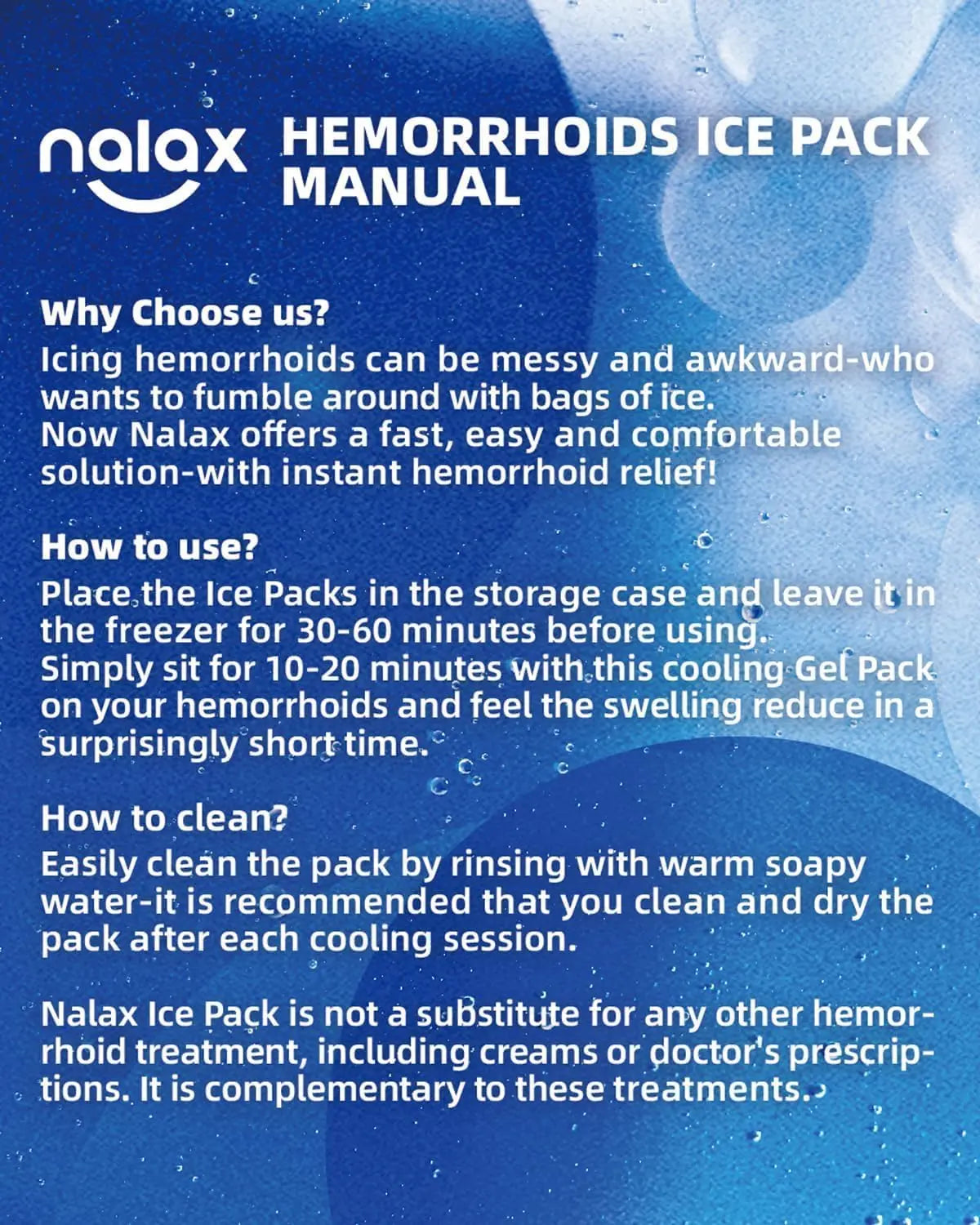 nalax Hemorrhoid Ice Pack 2 Pack – Ultra-Soft Reusable Cooling Gel Pads for Fast Relief, FSA-HSA Eligible Cold Therapy for Hemorrhoid Sufferers & Postpartum Moms, Includes 2 Storage Cases nalax Au supplements