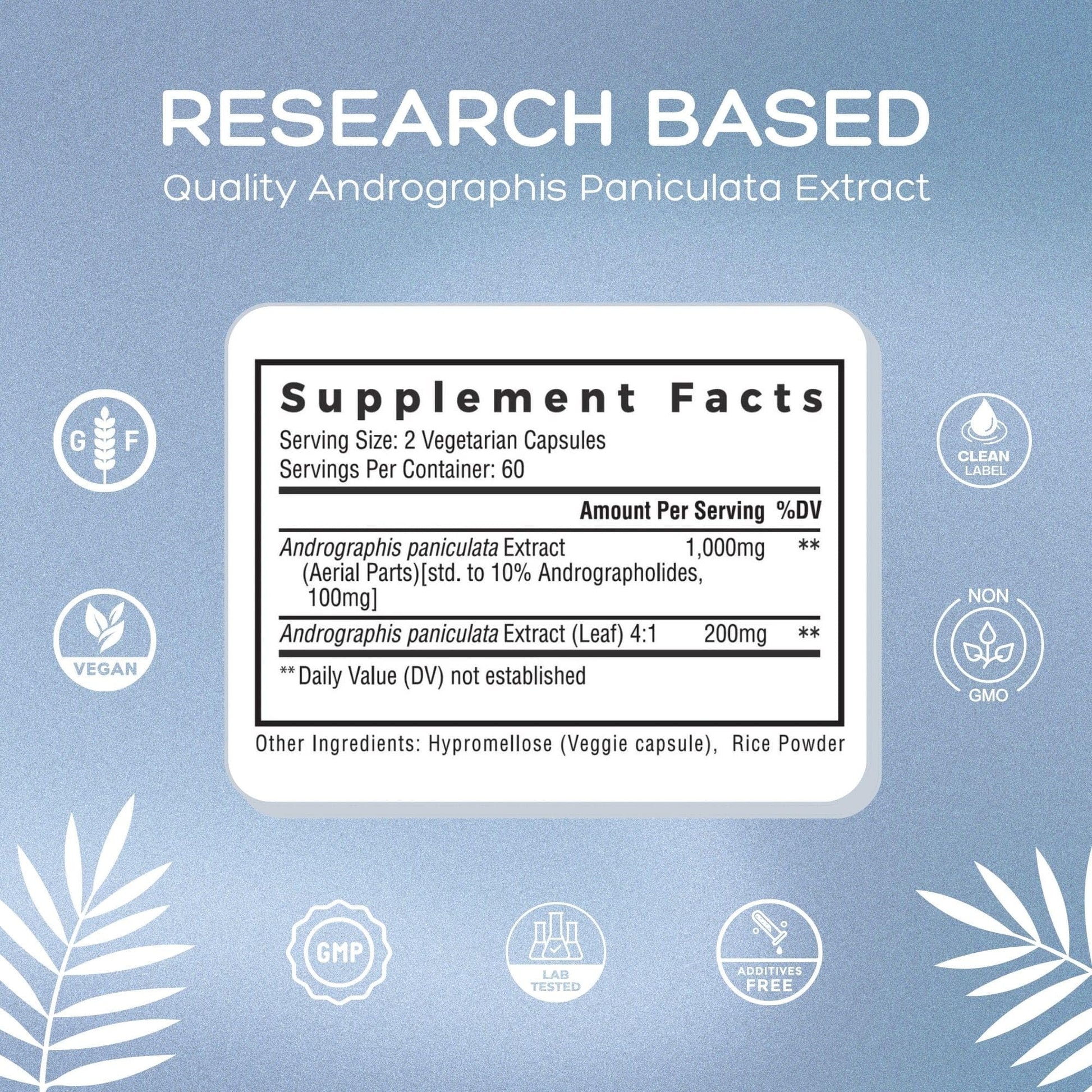 Palmara Health Premium Andrographis Paniculata Extract 1,200mg with 100mg Andrographolides Vegan Capsules for Immune & Digestive Support, Non-GMO, Gluten Free, Herbal Dietary Supplement Palmara Health Au supplements