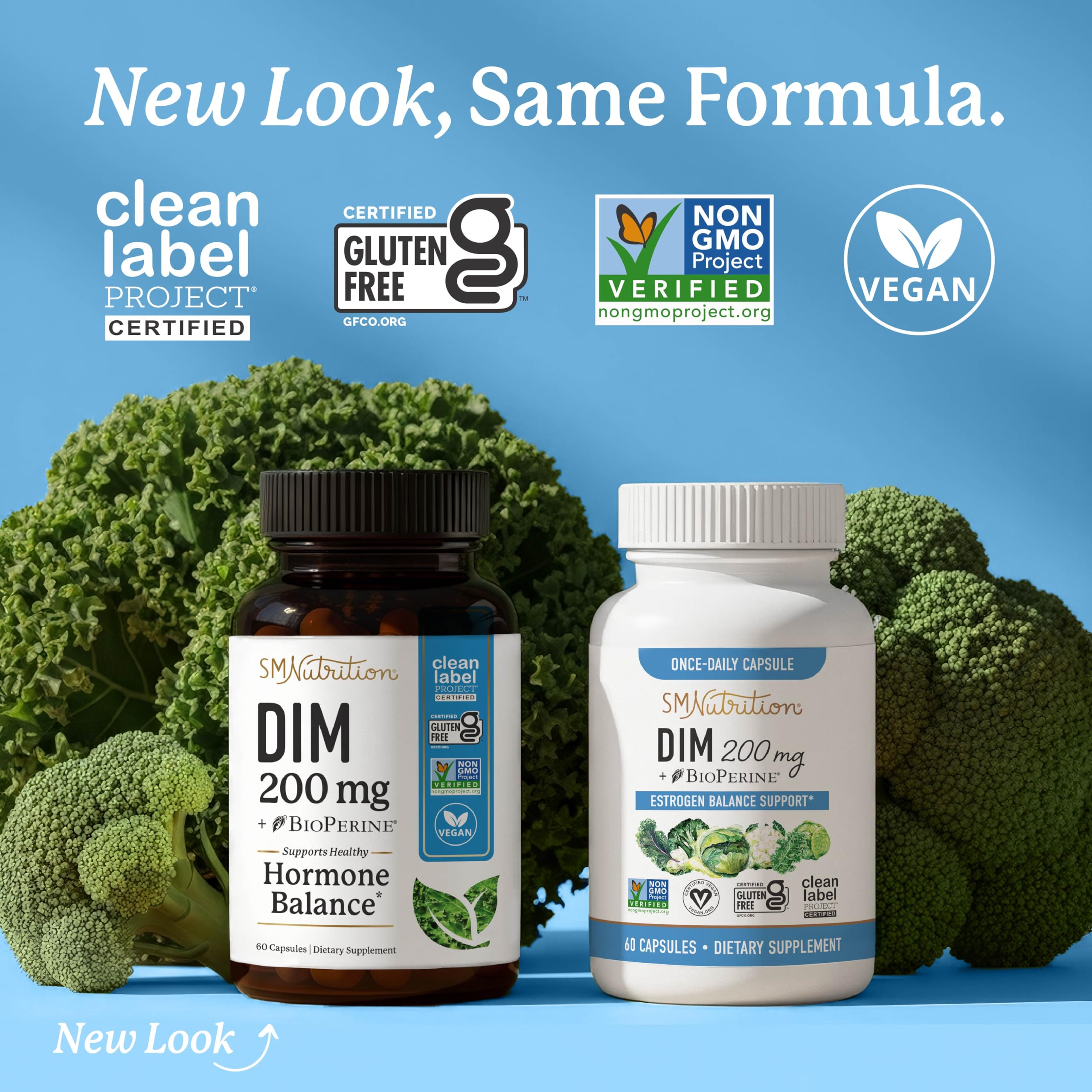 DIM Supplement 200 mg | Estrogen Balance for Women & Men | Hormonal Acne, Hormone Balance, Menopause & Antioxidant Support | Clean Label Project Certified, Vegan & Soy Free Diindolylmethane | 60 Ct. SMNutrition Au supplements