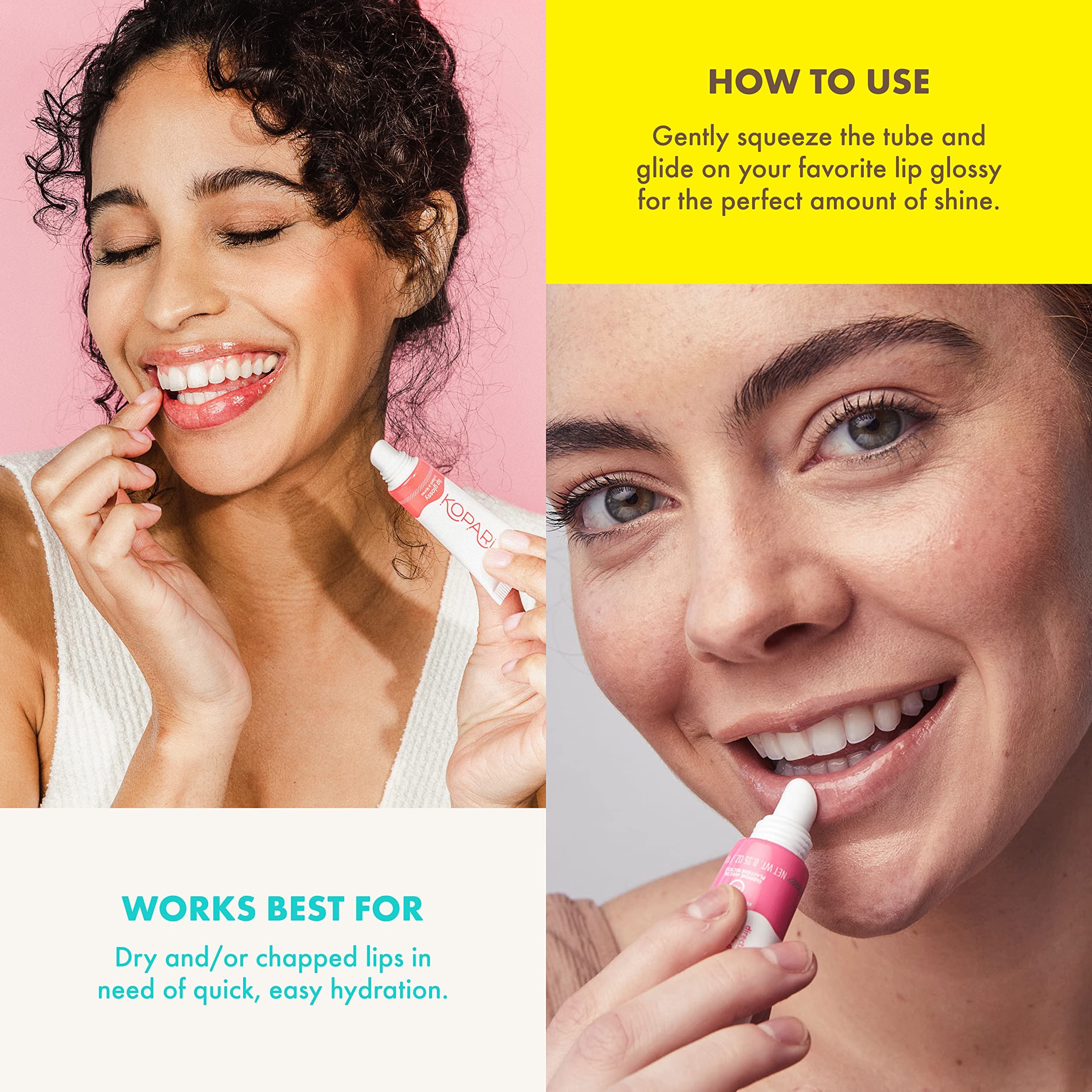 Kopari Coconut Lip Glossy | Nude Tint Birthday Suit | Vegan Hydrating Moisturizing Lip Oil Vitamin E Shea Butter Long Wear High Shine Non Sticky | Clean Plant Based Non Toxic Balm Paraben Free Kopari Au supplements