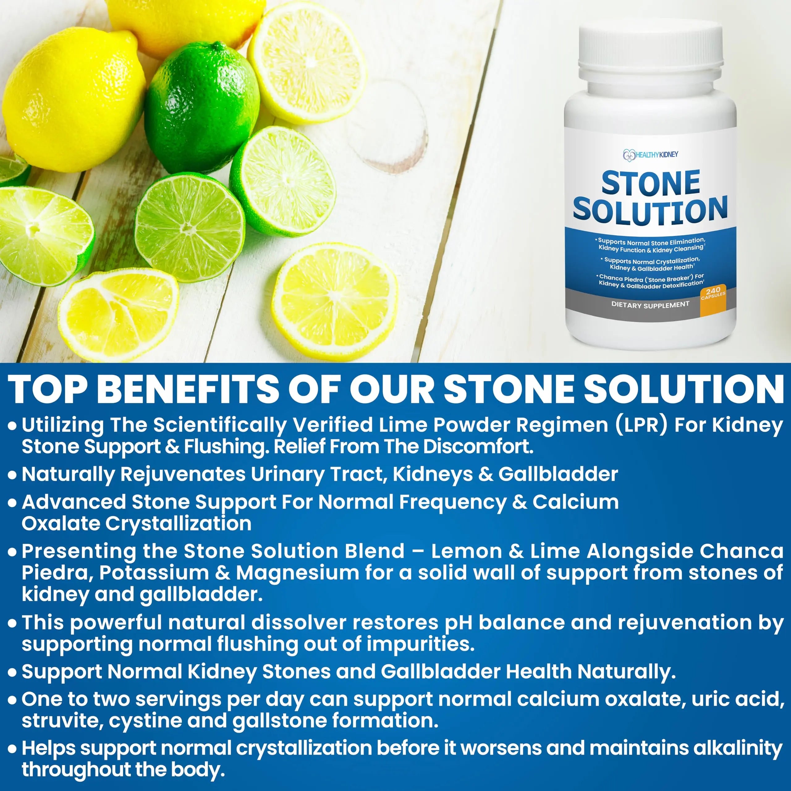 Stone Solution Capsules- Natural Dissolver, Kidney Stone Support & Kidney Cleanser Chanca Piedra Stone Breaker Gallbladder Cleanse, Flush & Stop Recurrence, Stone Relief 60 Servings Kidney Restore Au supplements