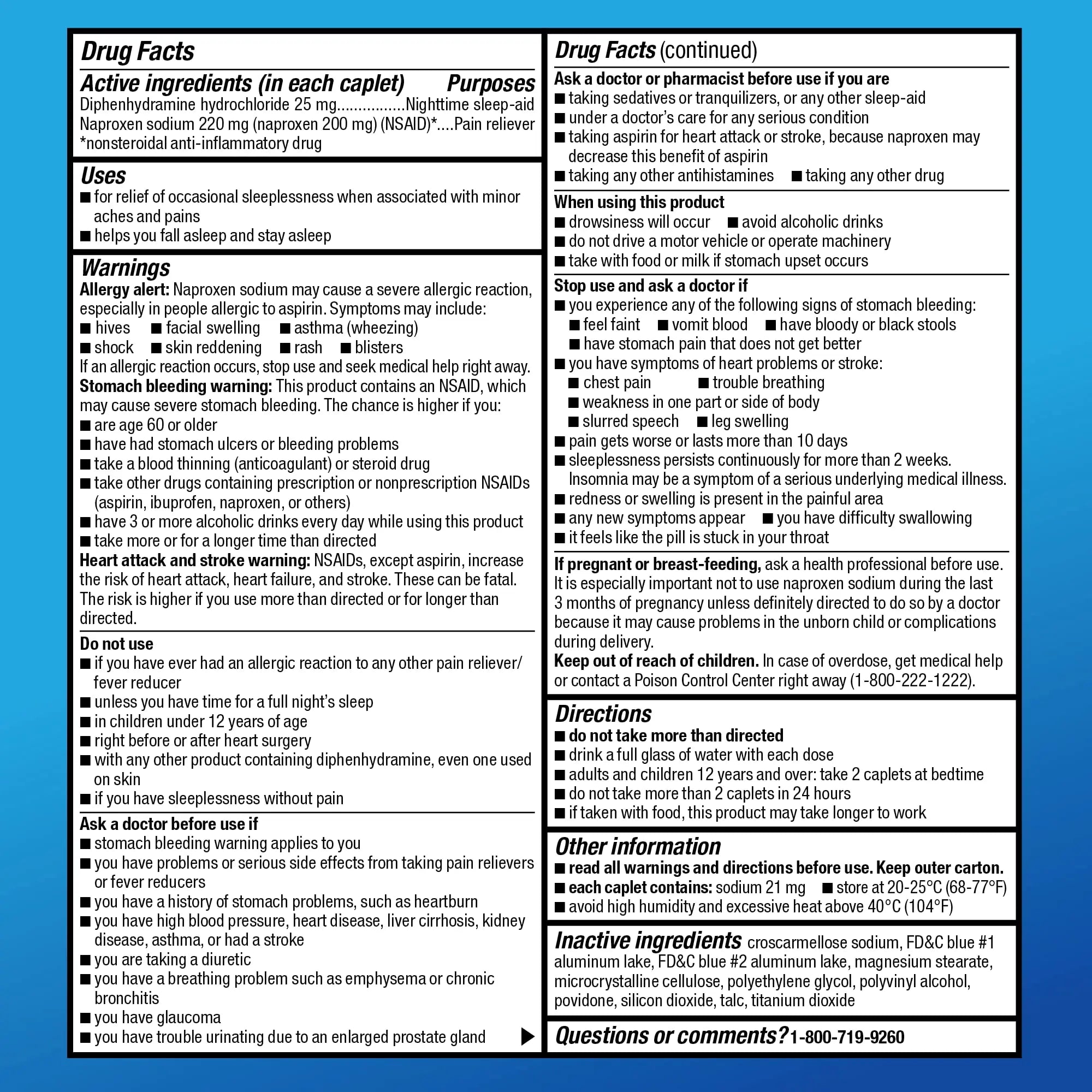 Amazon Basic Care All Night Pain Relief PM, Naproxen Sodium 220 mg/Diphenhydramine Hydrochloride 25 mg Tablets, Pain Reliever/Nighttime Sleep-Aid, 160 Count Amazon Basic Care Au supplements