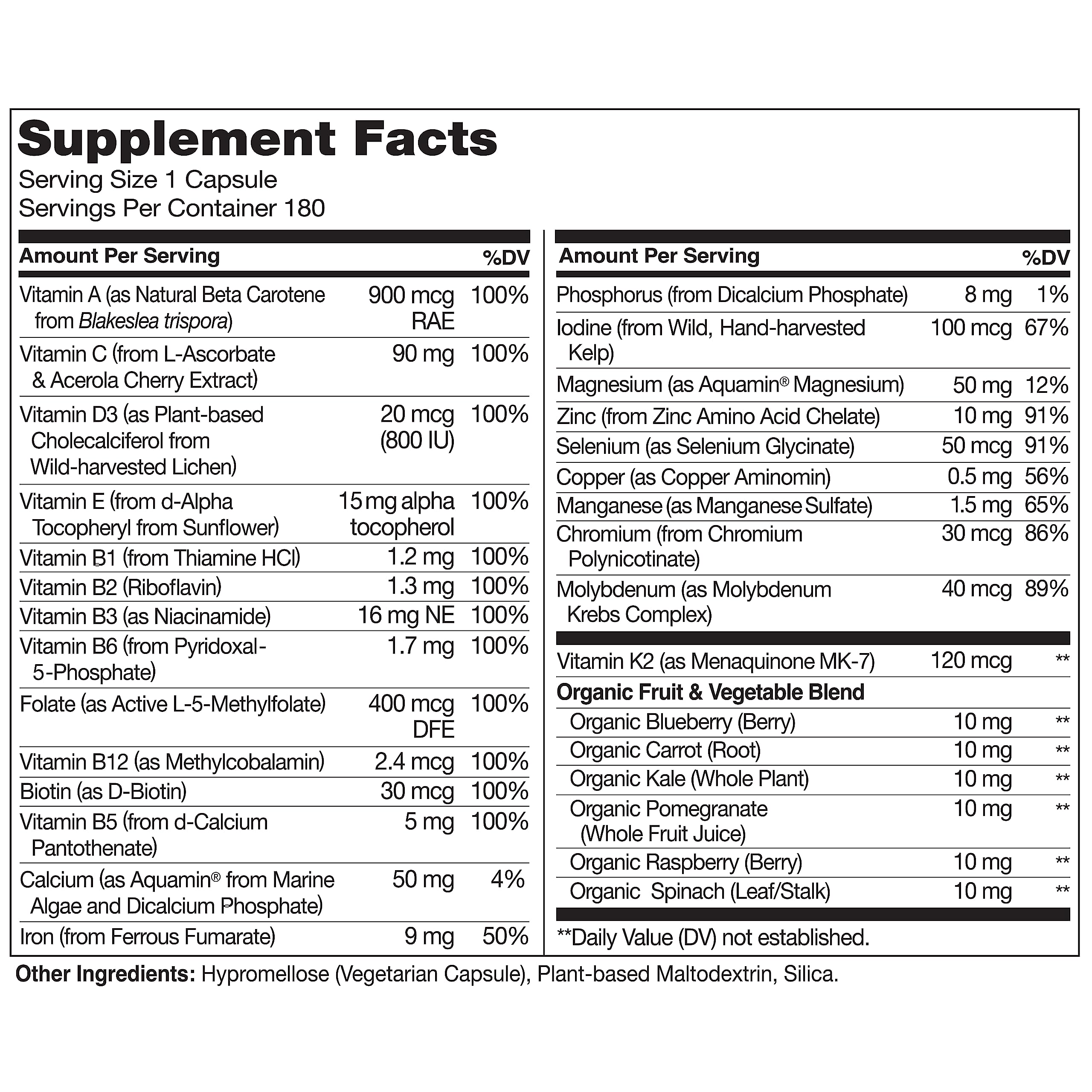 NATURELO One Daily Multivitamin for Women - Energy Support - Whole Food Supplement NATURELO Au supplements