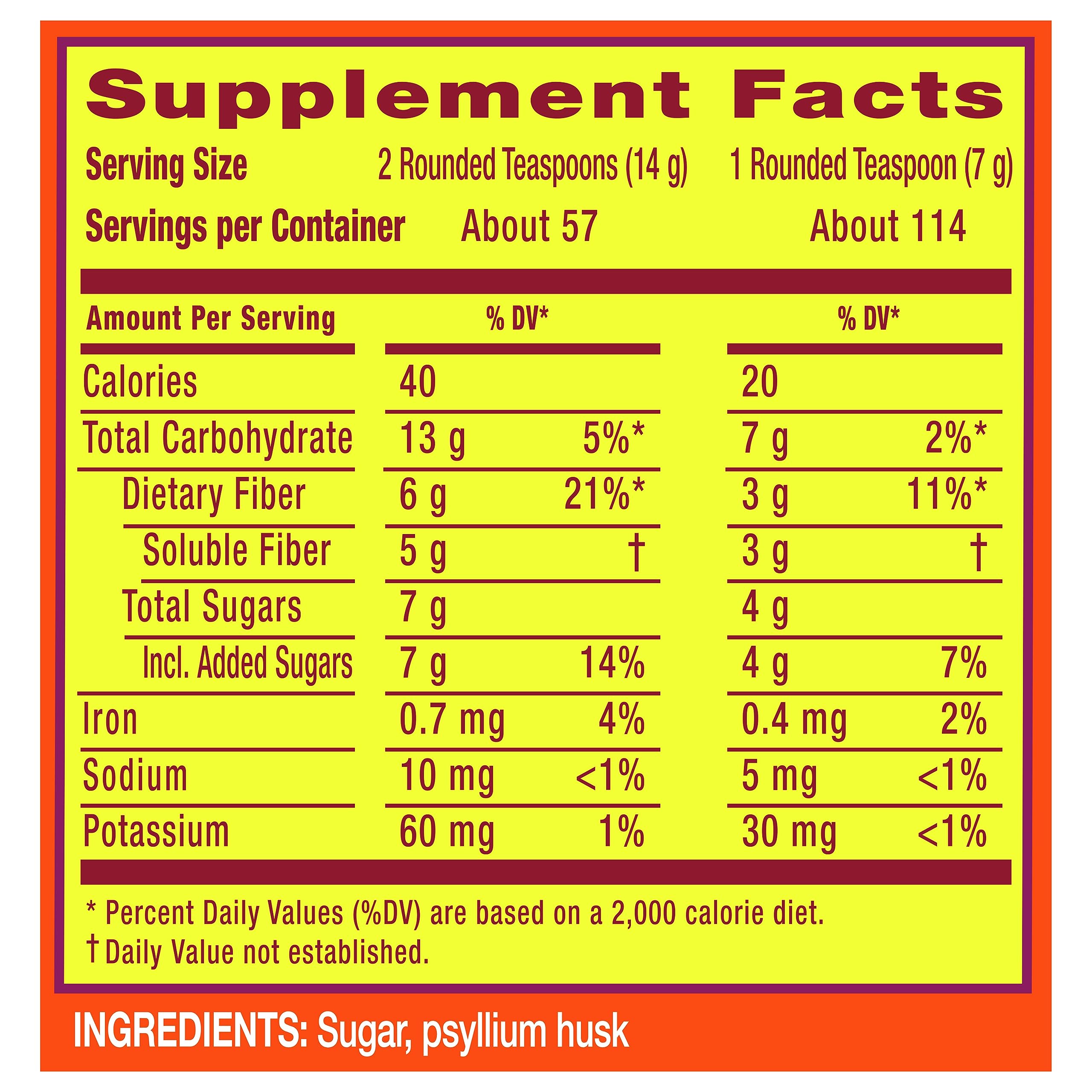 Metamucil, Daily Psyllium Husk Powder Supplement with Real Sugar, 4-in-1 Fiber Metamucil Au supplements