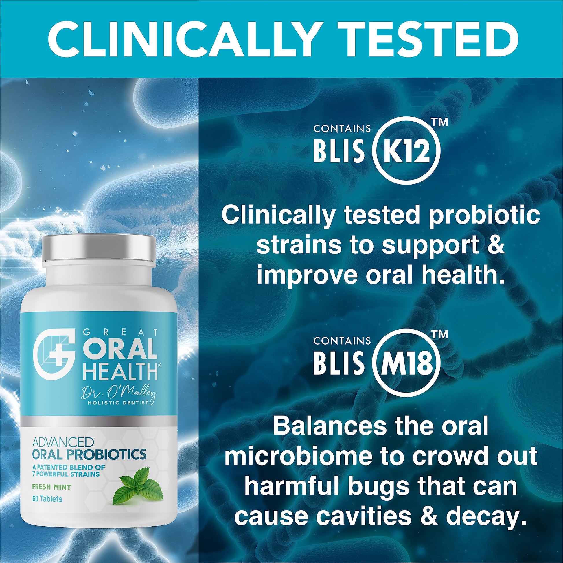 Oral Probiotics for Mouth Bad Breath Treatment for Adults: Dentist Formulated Advanced Great Oral Health Au supplements
