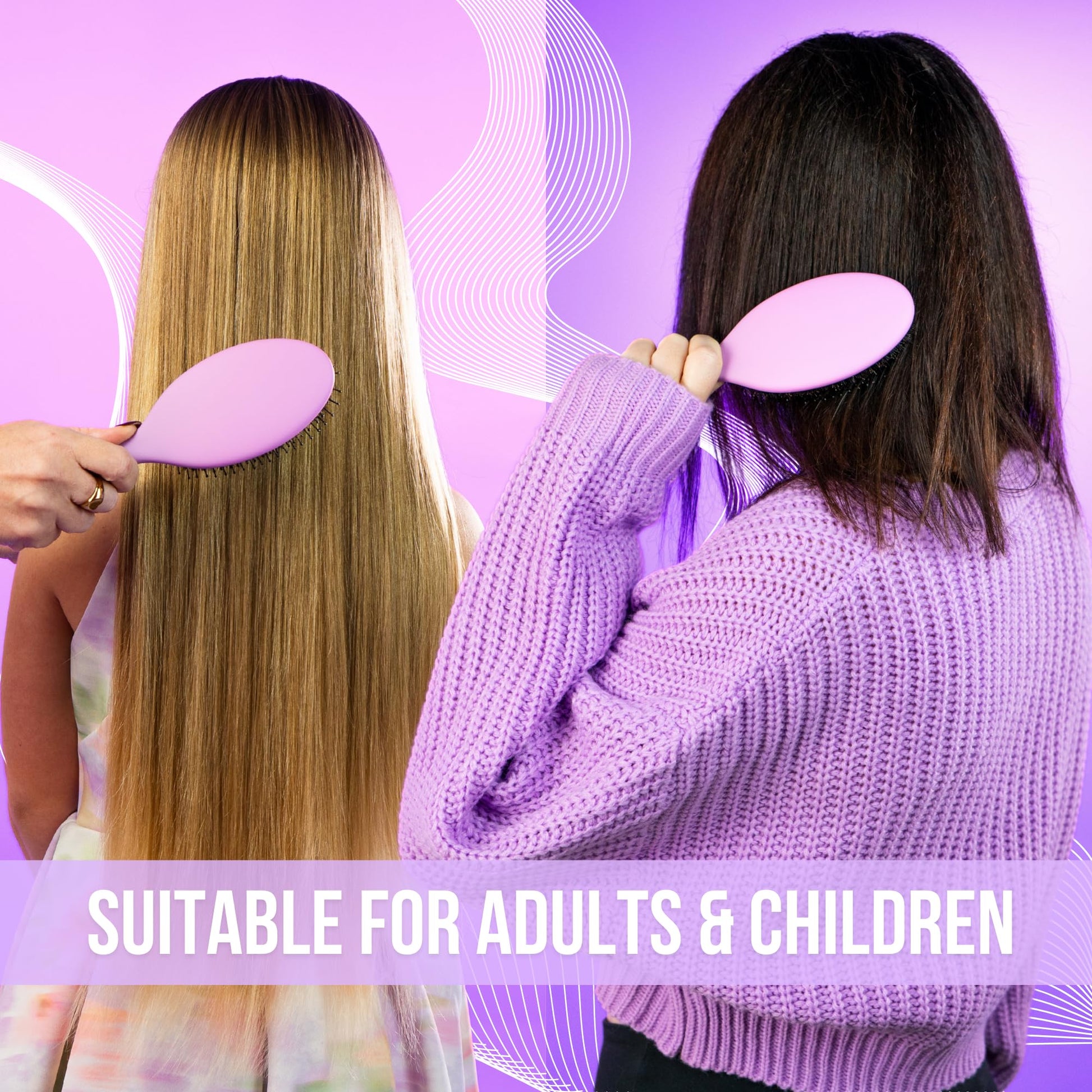 SimplyHair Ultimate Hair Extension Brush & Detangler Anti-Static, Dual Bristle Design, Soft Boar Bristle, Great for All Hair Types & Extensions - Pink & Purple Ombre Brush Ideal for Adults & Kids Simply Hair Au supplements