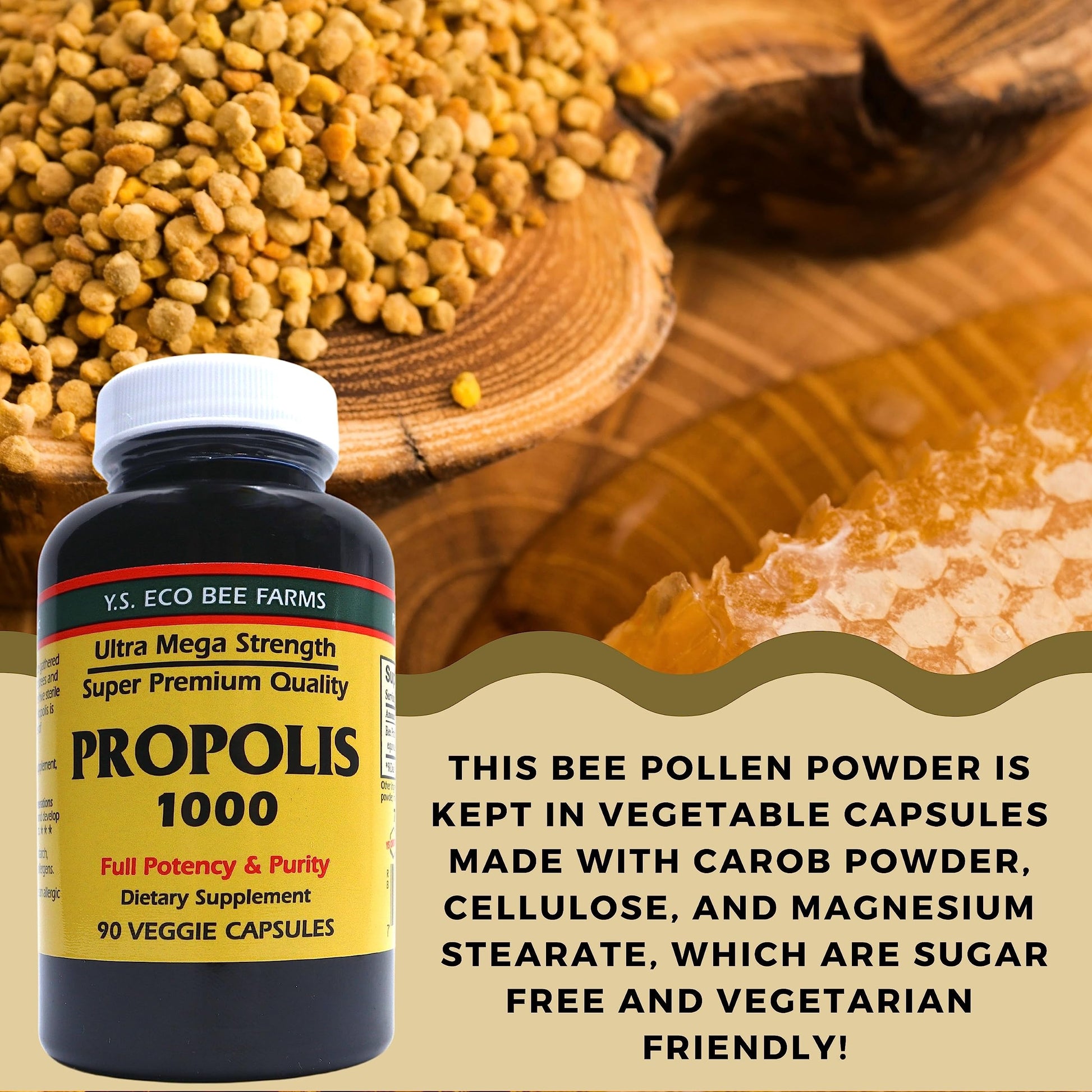 Y.S. Organic Bee Farms Propolis-Raw Unprocessed 1000mg - Your Gateway to Wellness - 90 Capsules with Bonus worldwidenutrition Multi Purpose Key Chain Worldwide Nutrition Au supplements