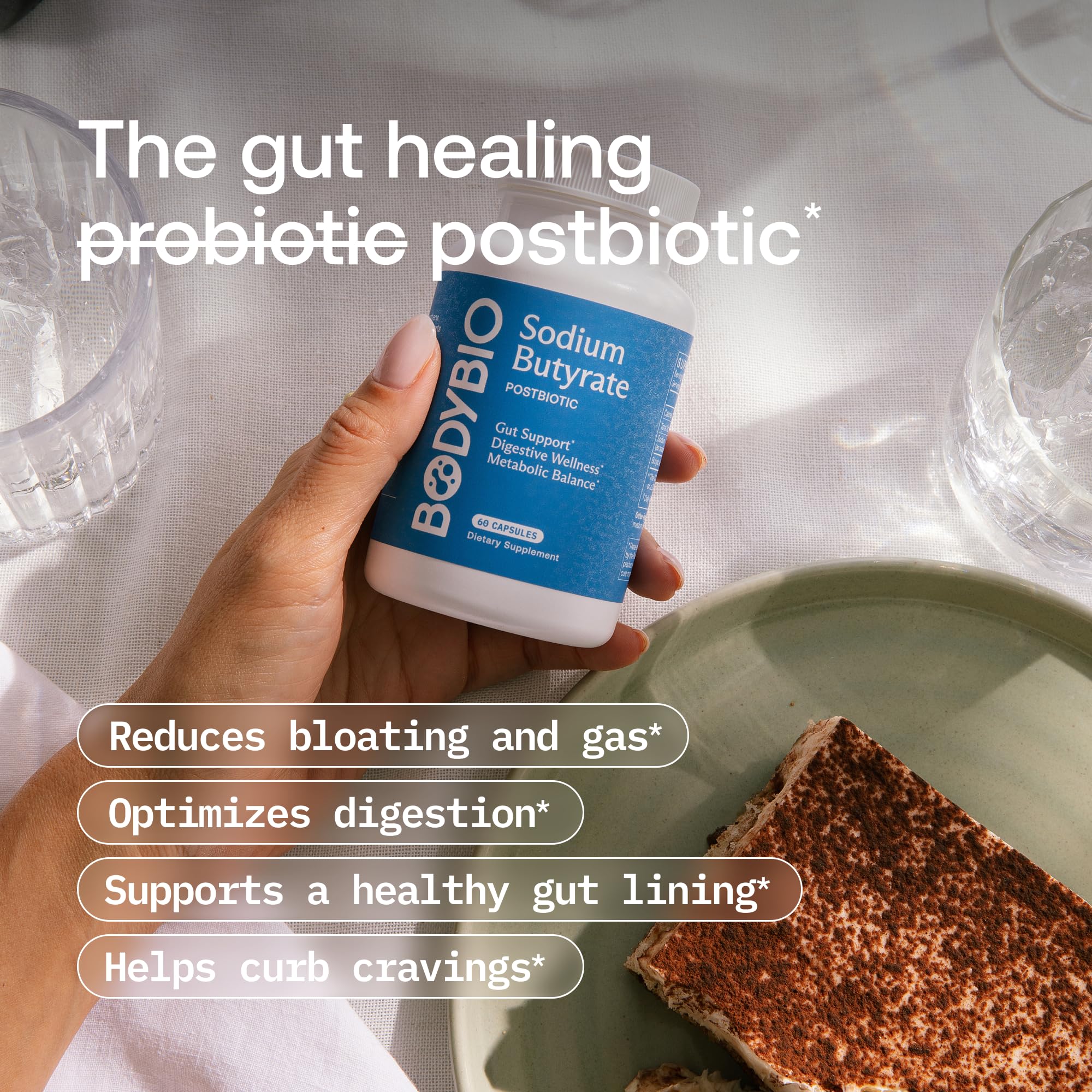 BodyBio Butyrate - Postbiotic for Gut Health, Digestive Support, Bloat, Gas & Constipation Relief, Leaky Gut Repair - Sodium + Butyric Acid Supplement for GI Wellness BodyBio Au supplements