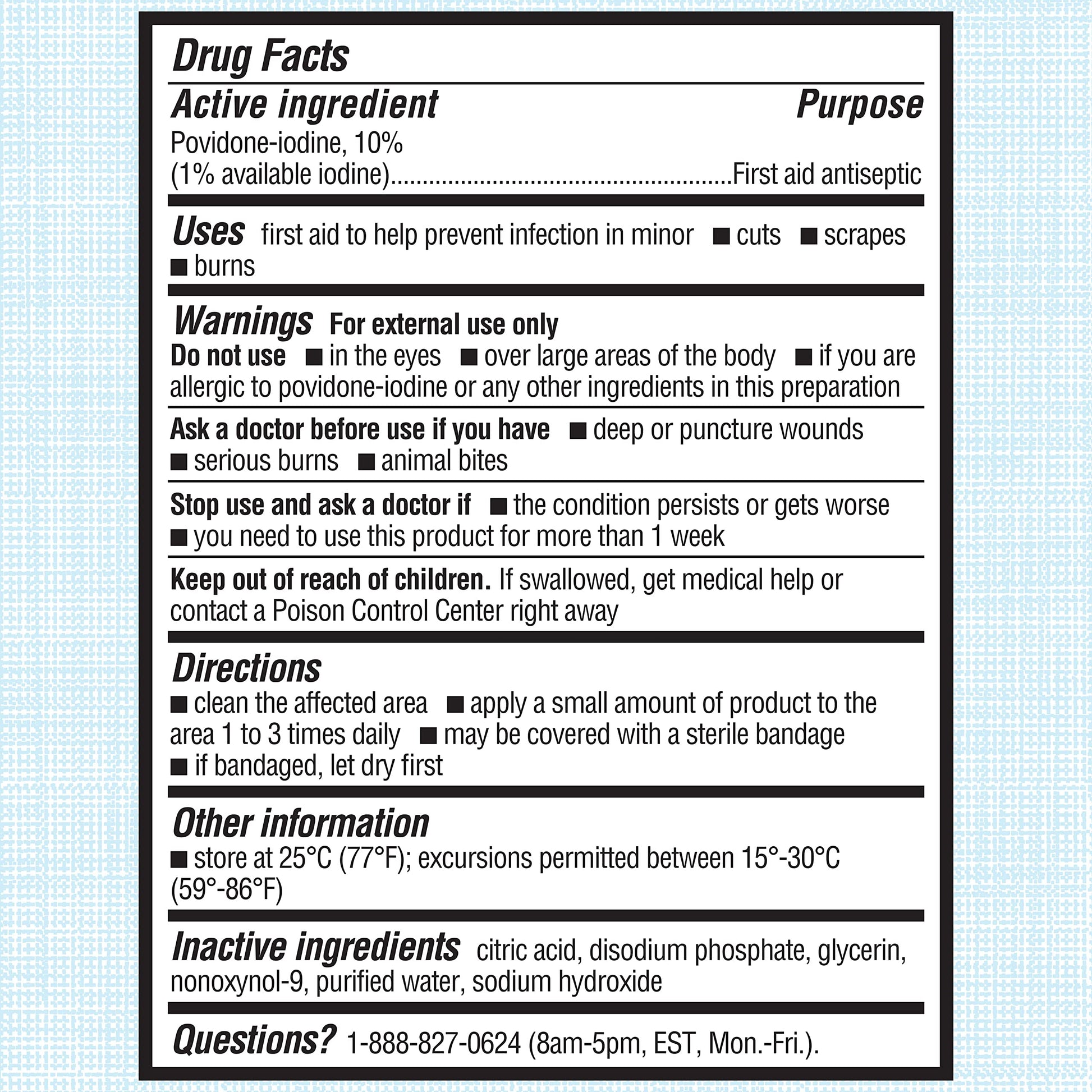 Betadine Antiseptic Liquid First Aid Solution, Povidone-iodine 10%, Infection Betadine Au supplements
