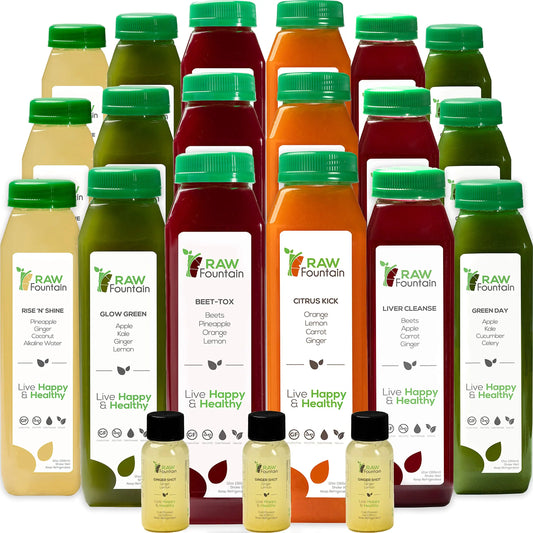 3 Day Juice Cleanse by Raw Fountain, All Natural Raw Detox Cleanse, Liquid Juice Diet Raw FountainAU supplements