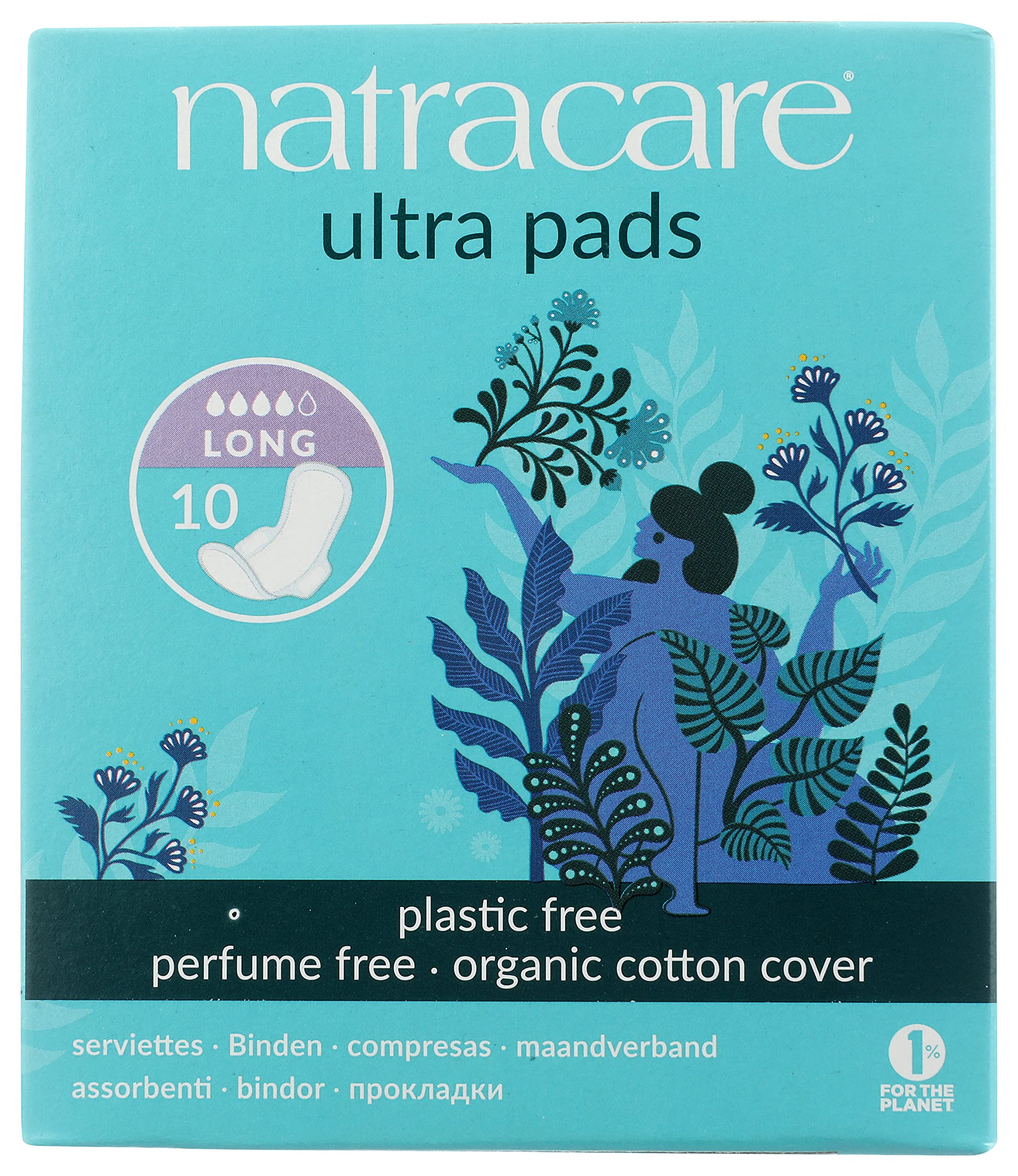 Natracare Slim Fitting Ultra Pads with Wings, Long, Made with Certified Organic Cotton NATRACARE Au supplements