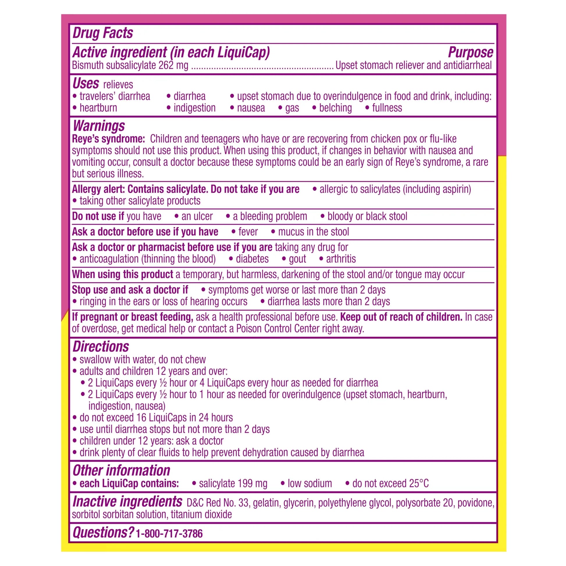 Pepto Bismol Liquicaps, Upset Stomach Relief, Nausea Relief, Heartburn Relief, Indigestion Relief, Anti Diarrhea Medication for Adults - 5 Symptom Fast Relief, No Flavor, 48 ct Pepto Bismol Au supplements