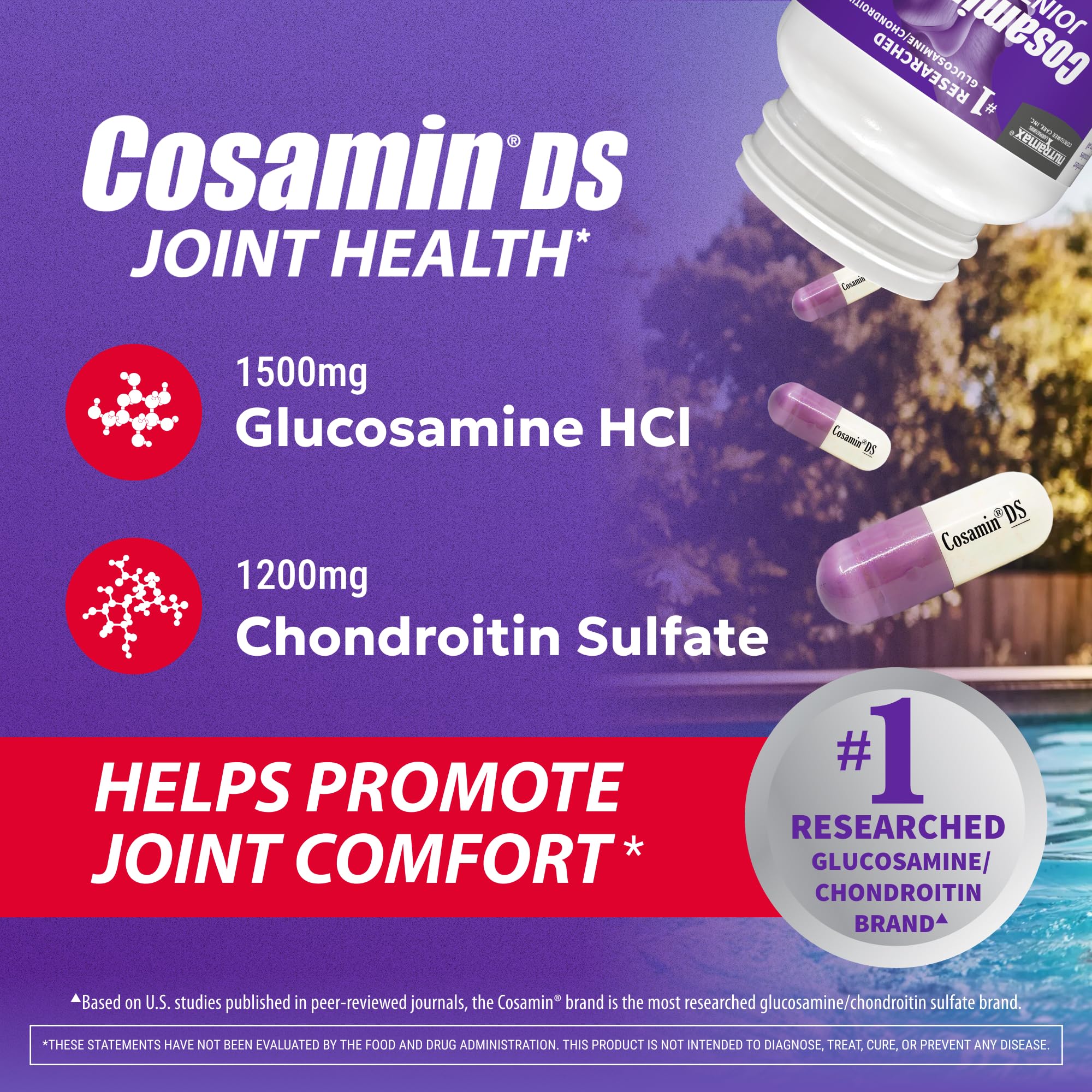Nutramax Laboratories Cosamin® DS Joint Health Supplement with Glucosamine & Chondroitin for Adult Men & Women, Joint Supplement, 180 Capsules Nutramax Laboratories Au supplements