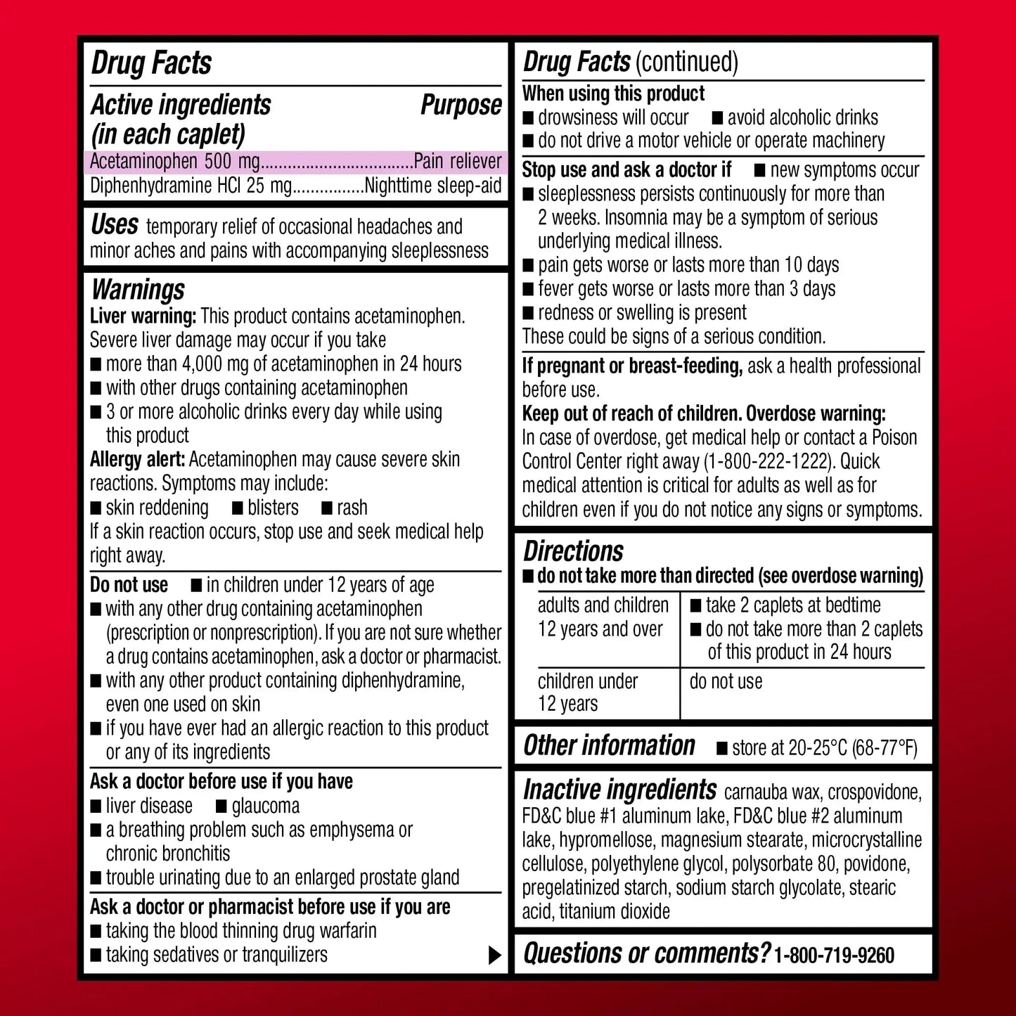 Amazon Basic Care Acetaminophen PM, Pain Reliever Plus Nighttime Sleep Aid, Blue, 100 Count Amazon Basic CareAu supplements