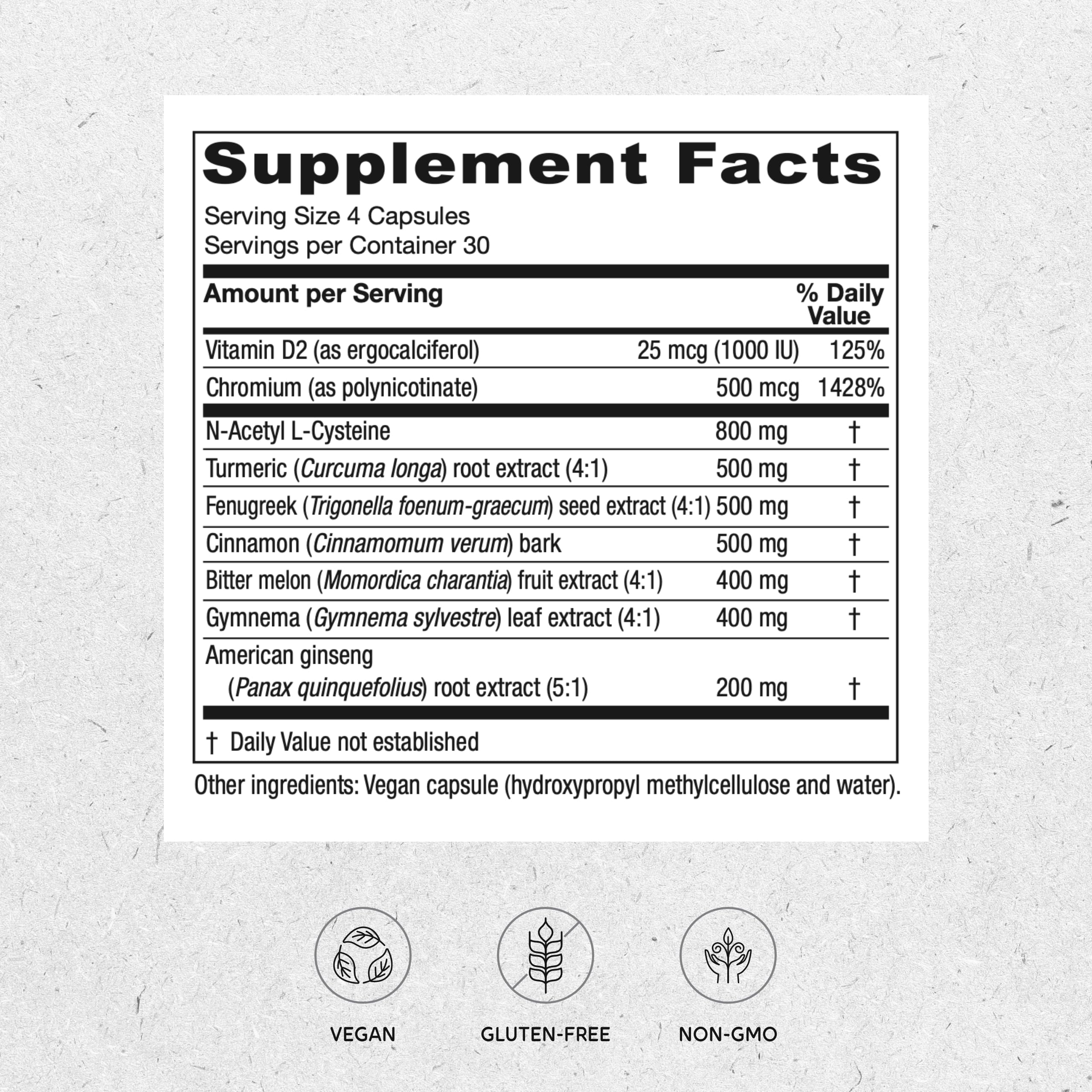Vitanica Metabolic Manager - Herbal Supplement to Support Healthy Metabolic Response - Dietary Supplement with Vitamin D - Vegan Antioxidant Supplement - 120 Capsules Vitanica Au supplements