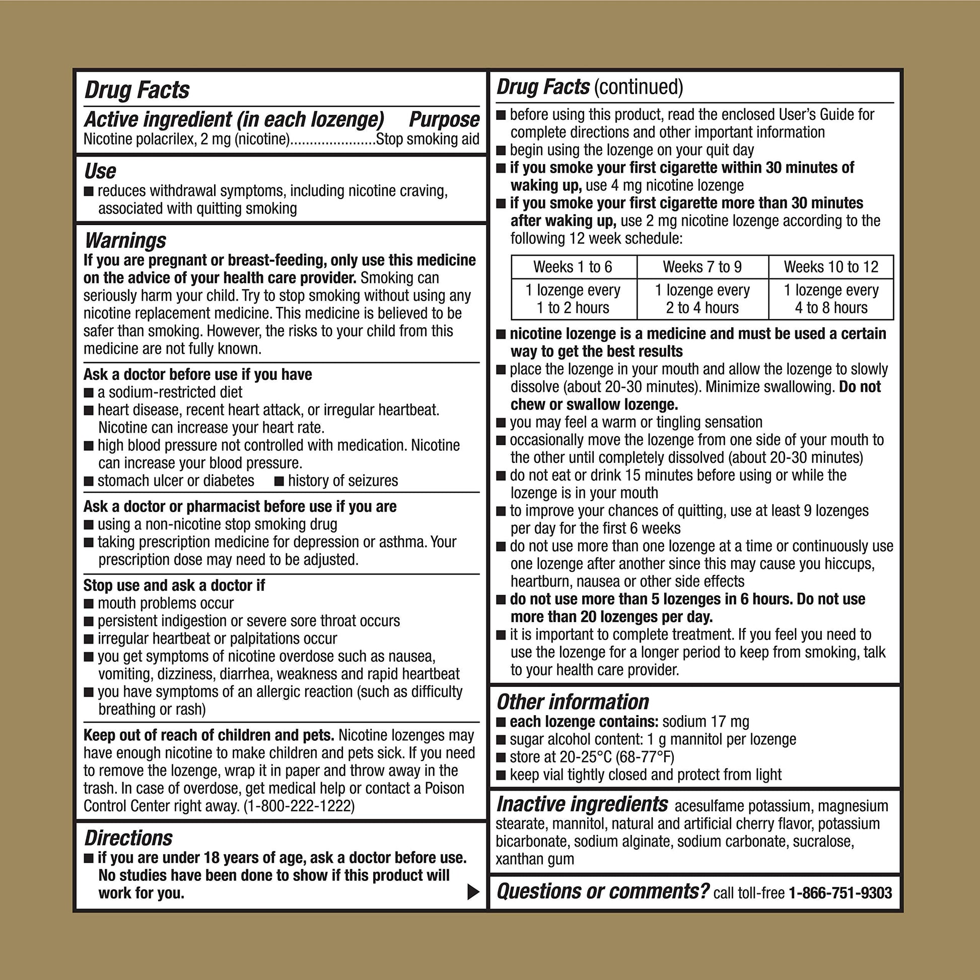 GoodSense Nicotine Polacrilex Lozenge, 2 mg (nicotine), Stop Smoking Aid GoodSense Au supplements