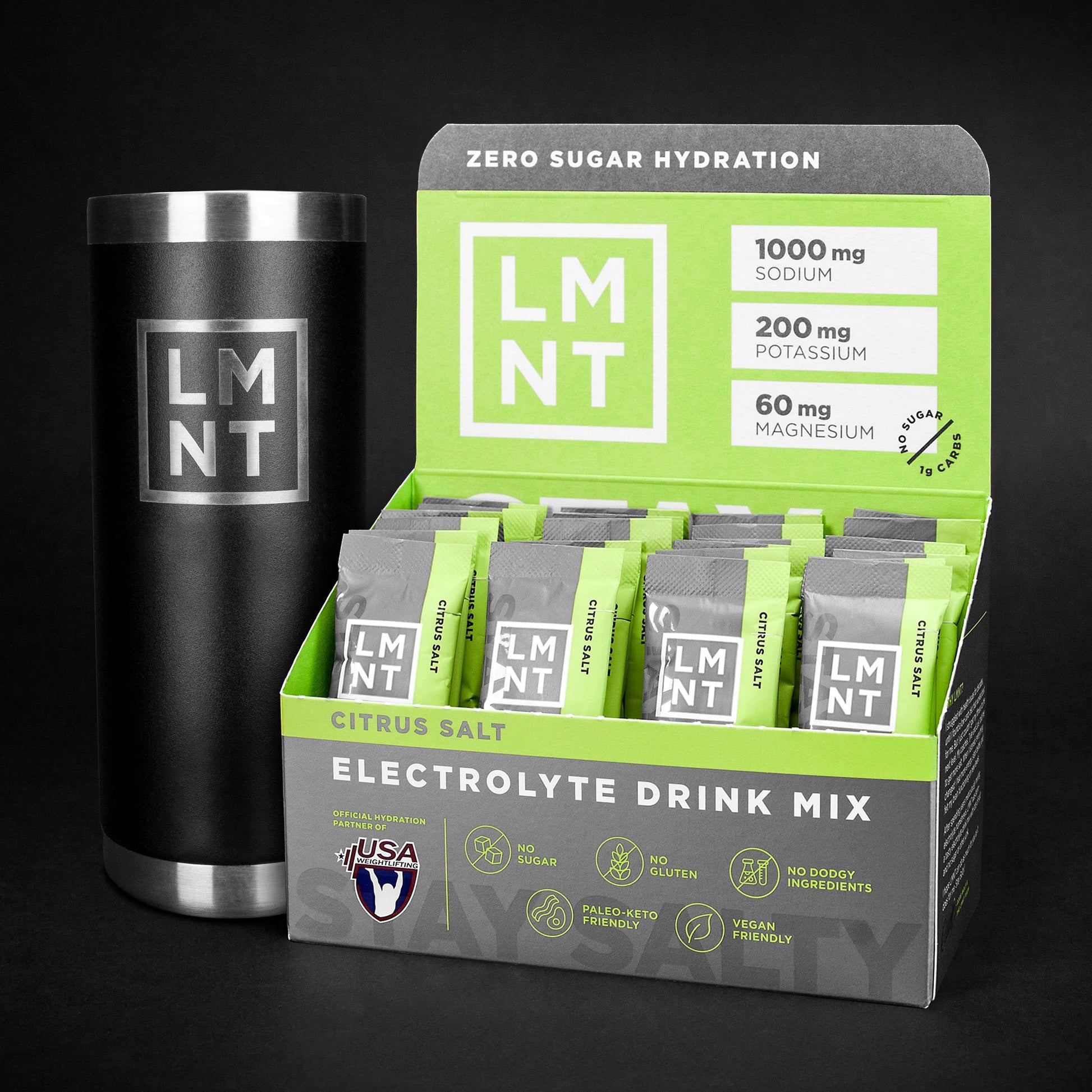 LMNT Zero-Sugar Electrolytes - Citrus Salt - Hydration Powder Packets | No Dodgy Ingredie Drink LMNT Au supplements