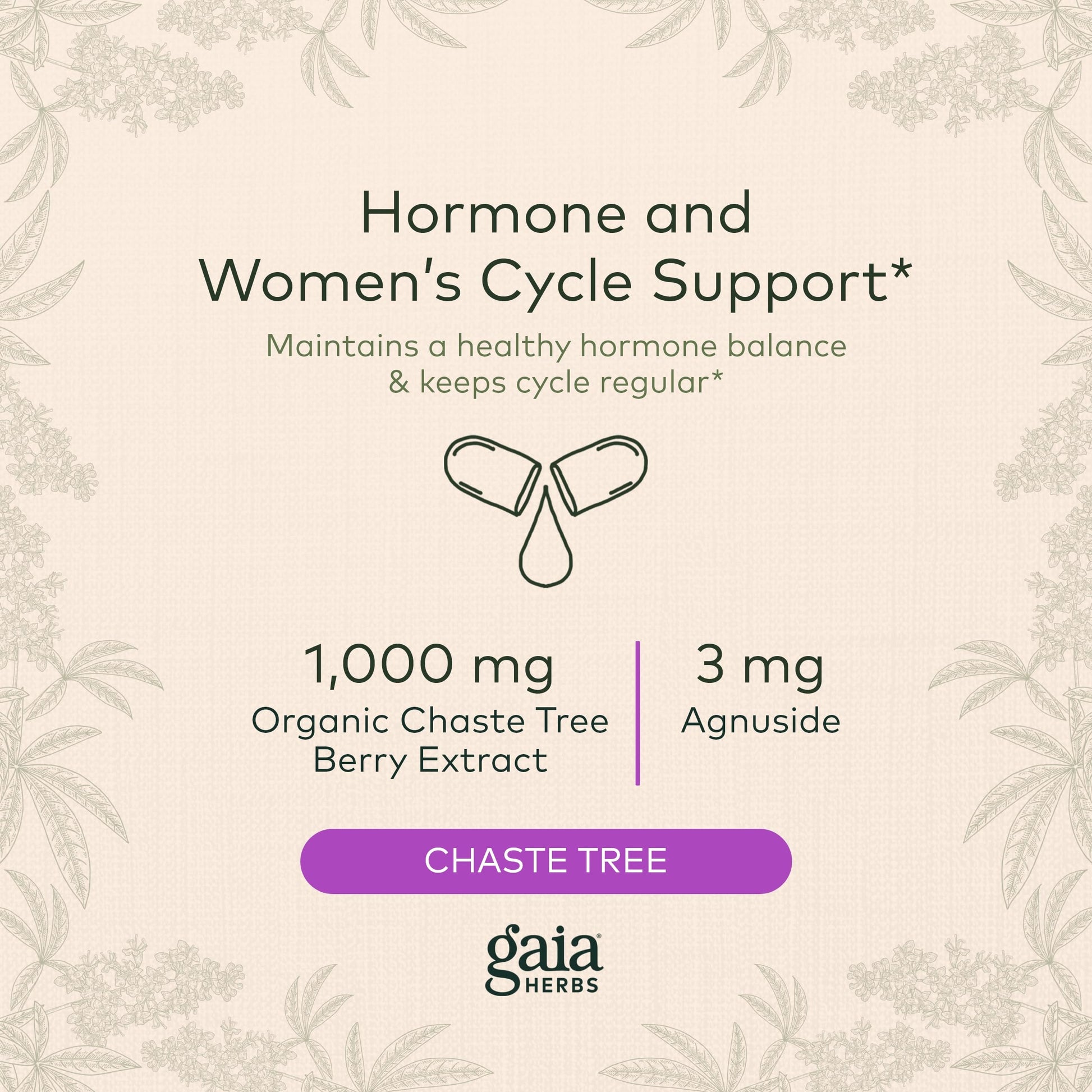 Gaia Herbs, Vitex Berry Vegan Liquid Phyto Capsules - PMS Support Supplement, Chaste Tree berry Gaia Herbs Au supplements