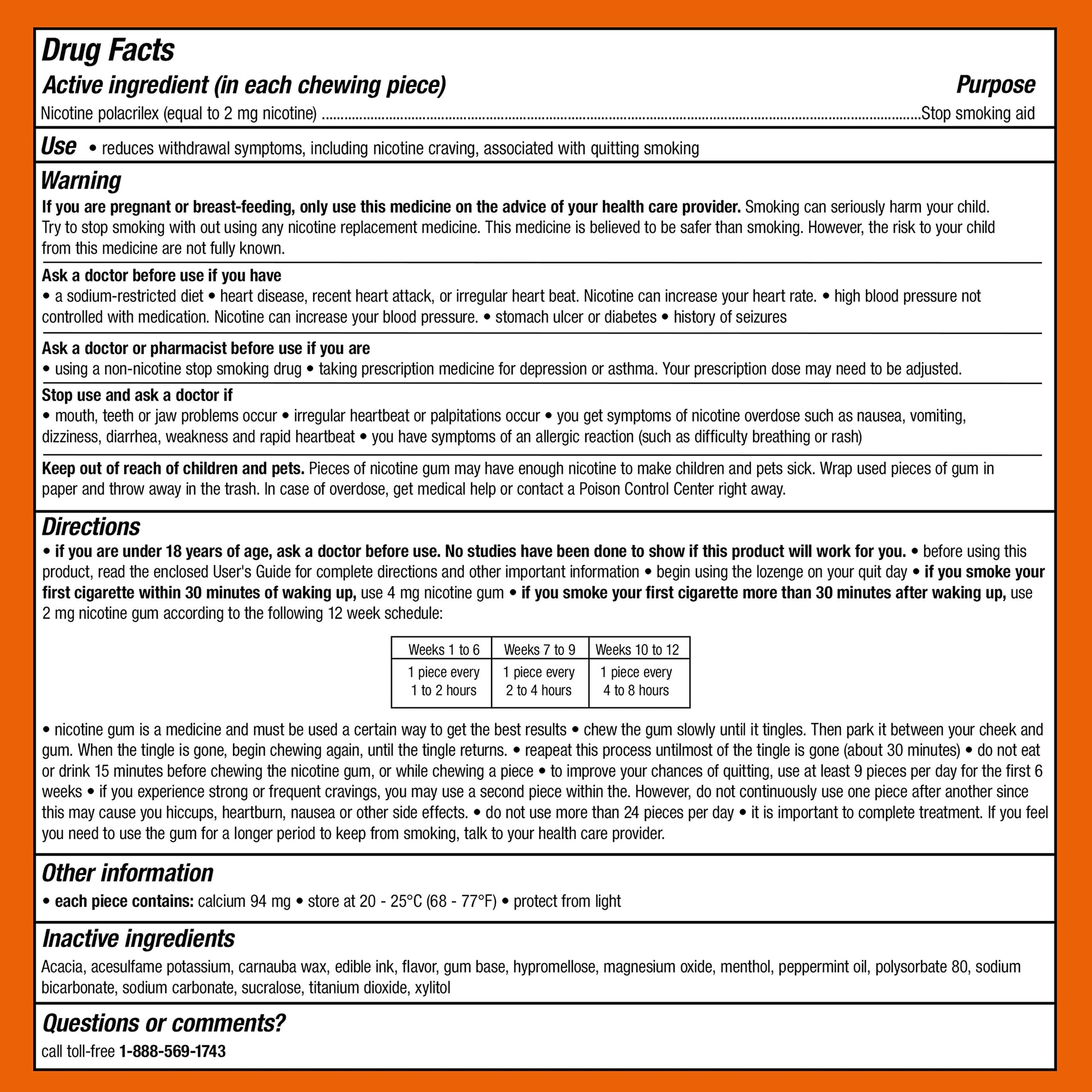 Nicorette 2 mg Nicotine Gum to Help Stop Smoking - Fruit Chill Flavored Nicorette Au supplements