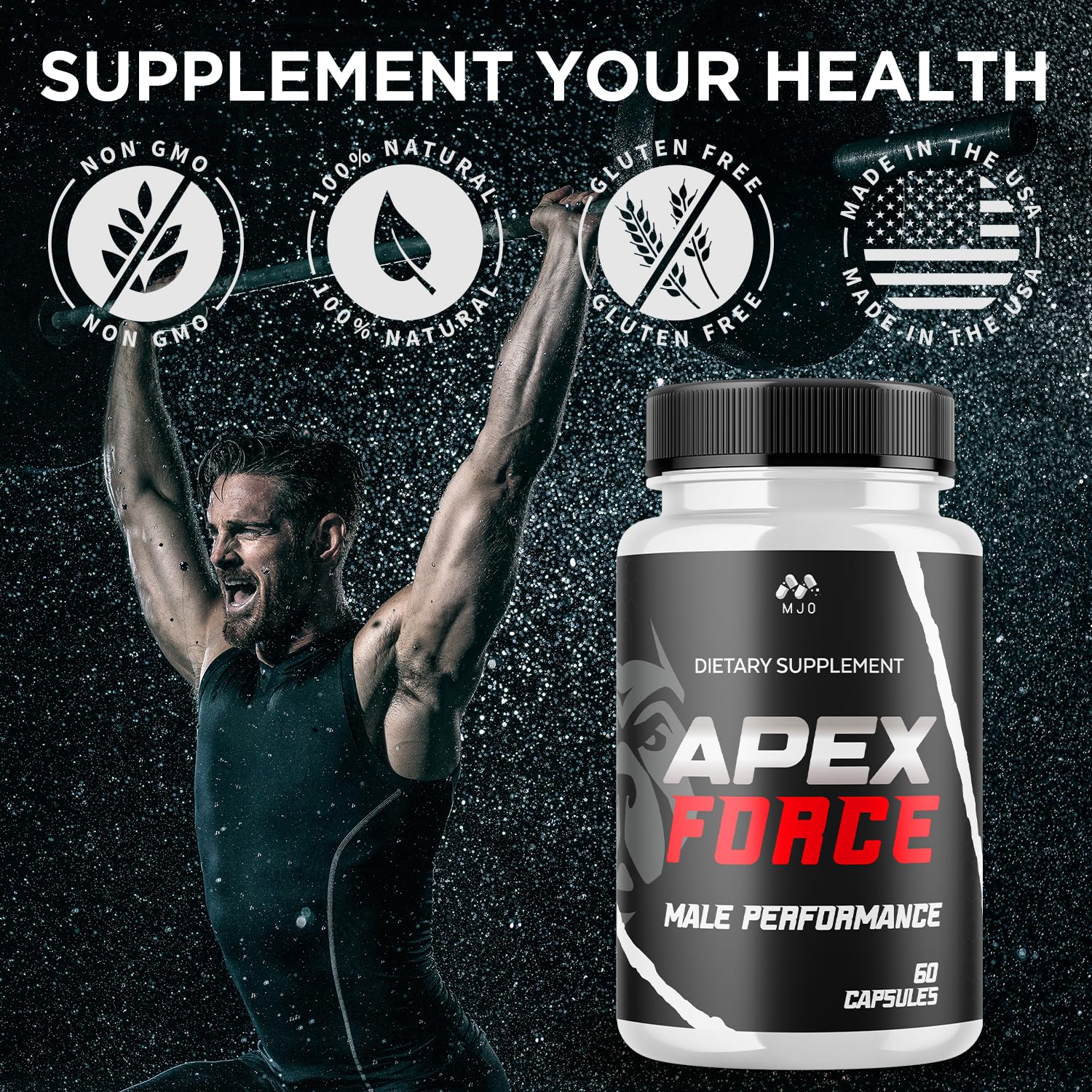 Apex Force Capsules, Official ApexForce Supplement Pills with All Natural Ingredients, Apex Force Maximum Strength Support with Premium Vitamins for Advanced Health & Overall Wellness (60 Capsules) MJO Au supplements