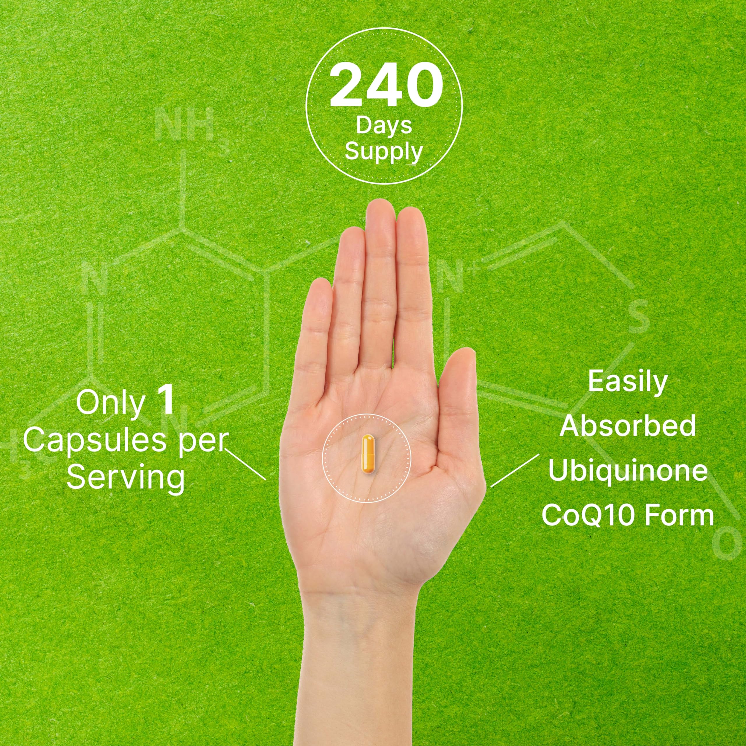 CoQ10 100mg, 240 Capsules – with Omega 3 Fatty Acid 100mg – Bioavailable Coenzyme DEAL SUPPLEMENT Au supplements