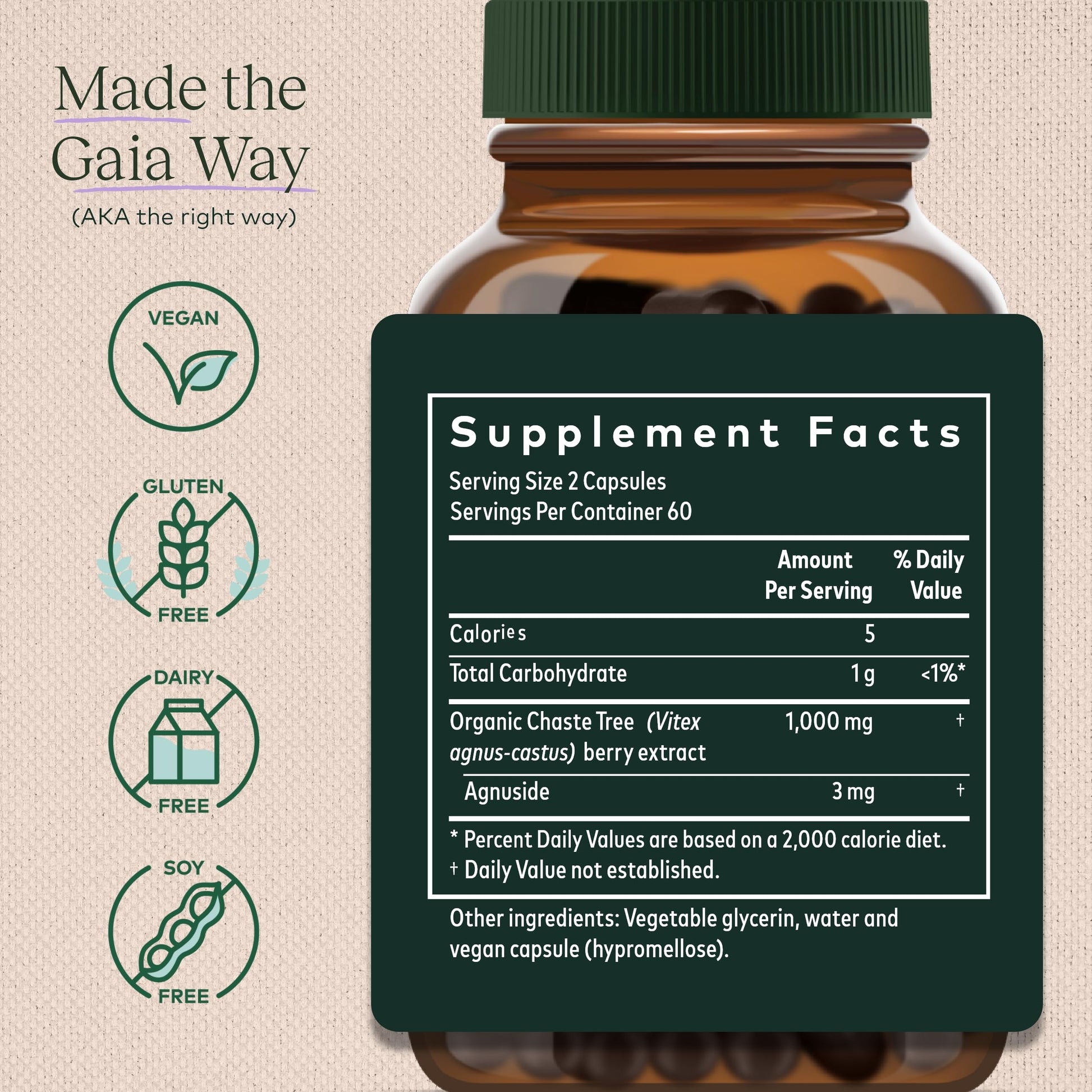 Gaia Herbs, Vitex Berry Vegan Liquid Phyto Capsules - PMS Support Supplement, Chaste Tree berry Gaia Herbs Au supplements