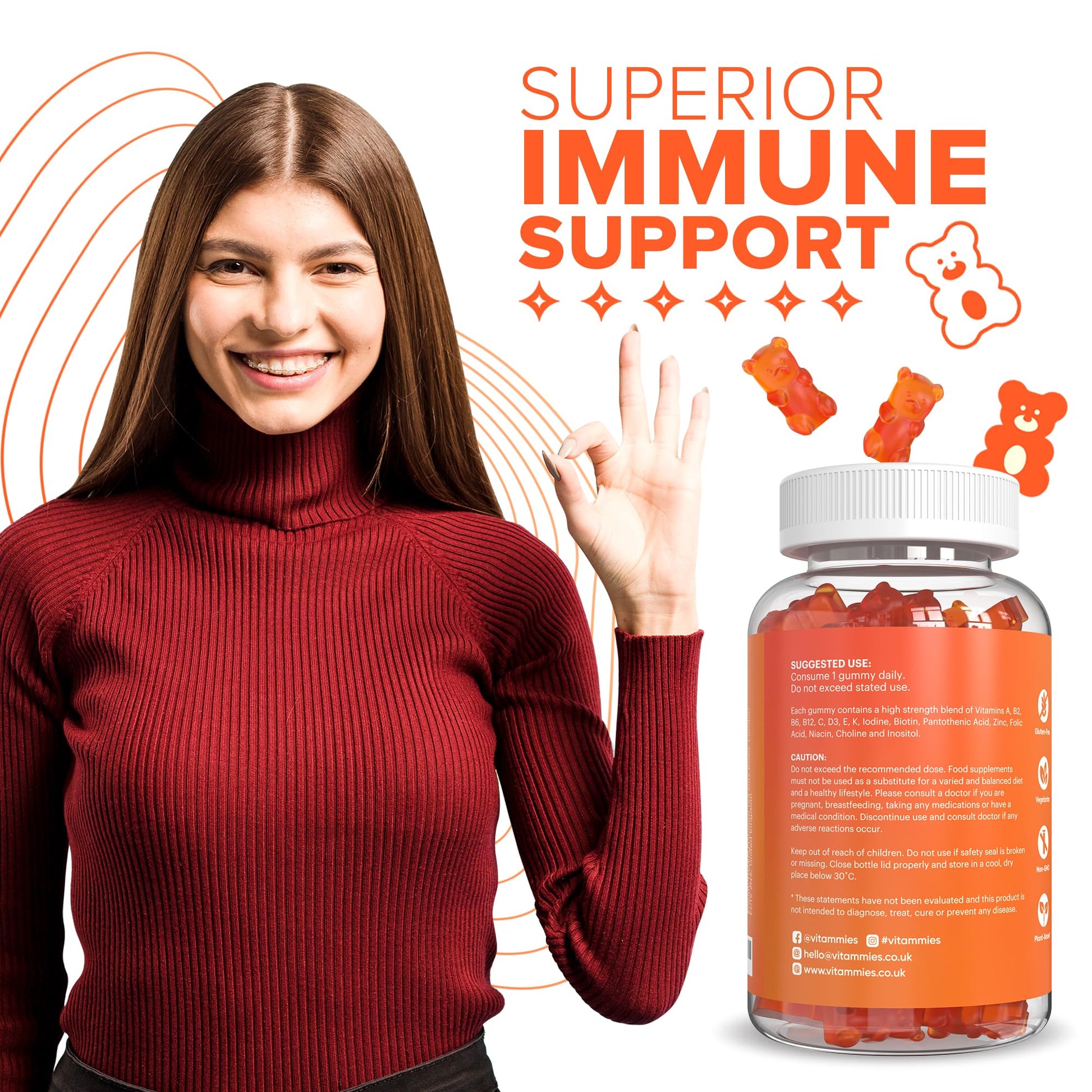 Multivitamin Gummies for Women & Men - 3 Months Supply - 18 Multivitamins & Minerals Vitammies Au supplements