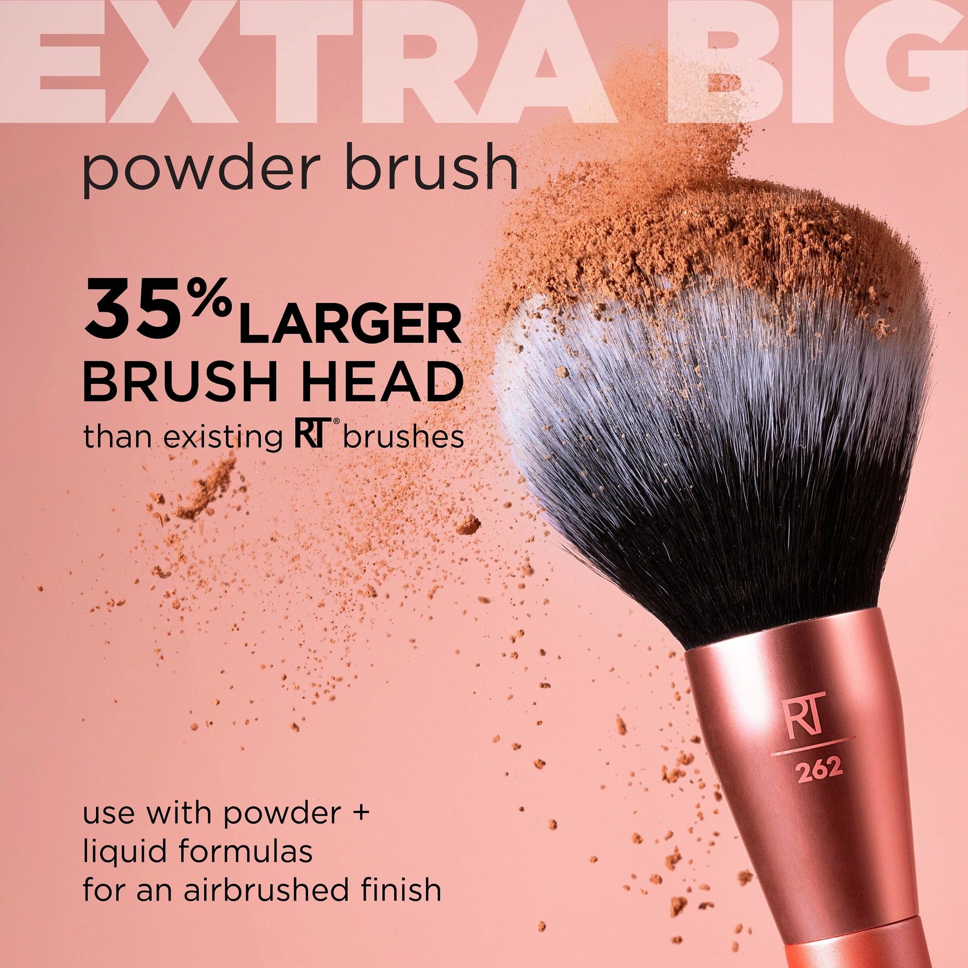 Real Techniques Extra Big Powder Brush, Large Makeup Brush For Powder, Fluffy Head For All-Over Setting, XL Oversized Brush For Quick Application, Cruelty-Free, Synthetic Bristles, 1 Count Real Techniques Au supplements