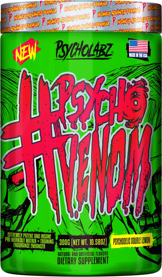 Psycholabz Pre Treino Psycho Venom 300g - Double Lemon Sabor Limão PsycholabzAU supplements