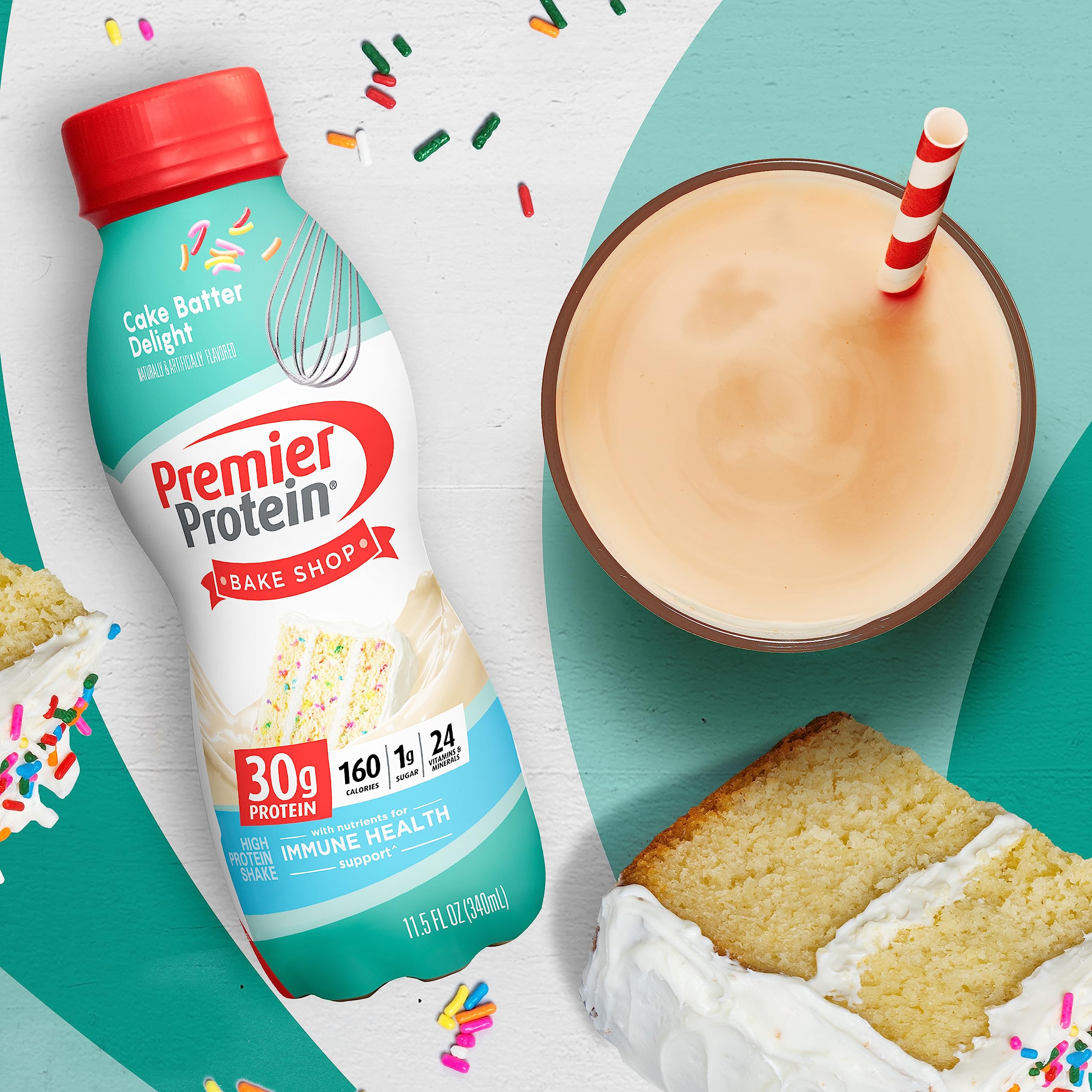 Premier Protein Shake, Cake Batter, 30g Protein, 1g Sugar, 24 Vitamins & Minerals Premier Protein Au supplements