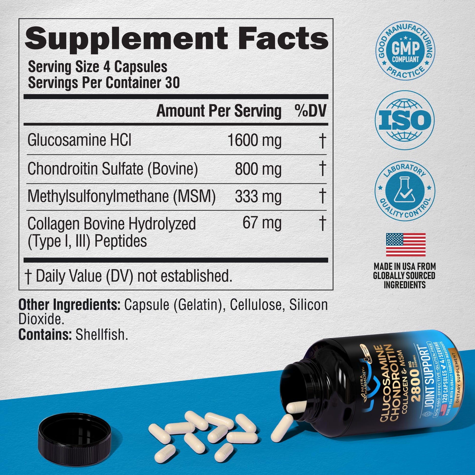 NUTRAHARMONY Vitamin B Complex & Glucosamine Chondroitin Capsules NUTRAHARMONY Au supplements