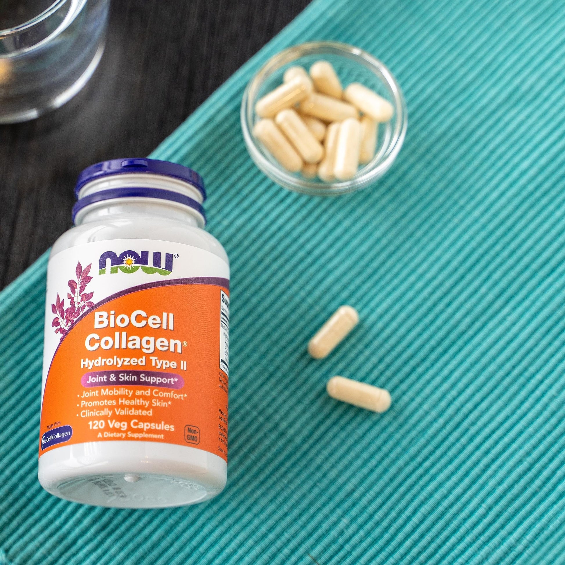 NOW Foods Supplements, BioCell Collagen® Hydrolyzed Type II, Clinically Validated, 120 Veg Capsules NOW Foods Au supplements