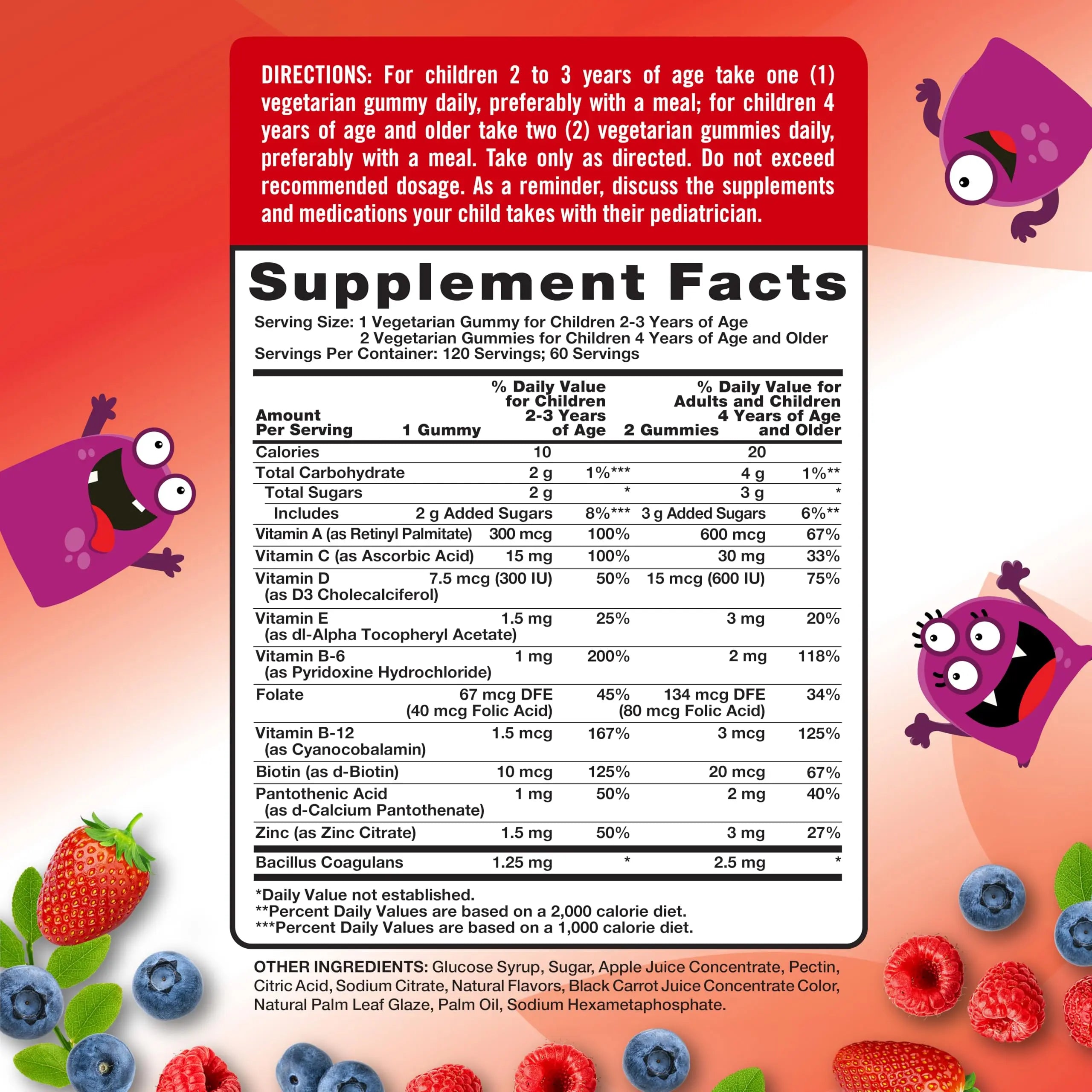Nature's Truth Kids Multivitamin Gummies with Probiotics | 120 Count | Berry Punch Flavor | Vegetarian, Non-GMO & Gluten Free Supplement Nature's Truth Au supplements