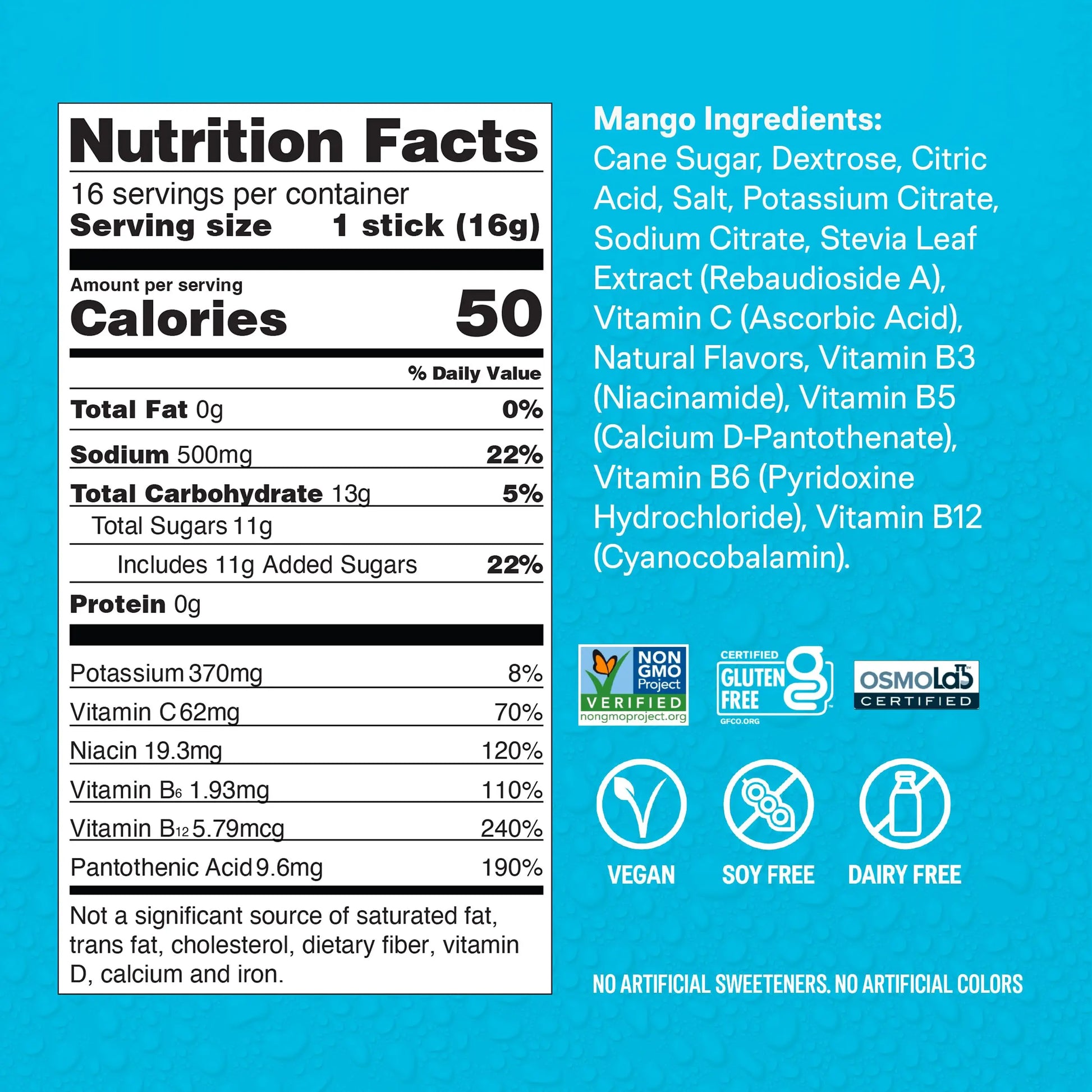 Liquid I.V.® Hydration Multiplier - Mango | Electrolyte Powder Drink Mix | 3 Pack (48 Servings) Liquid I.V. Au supplements