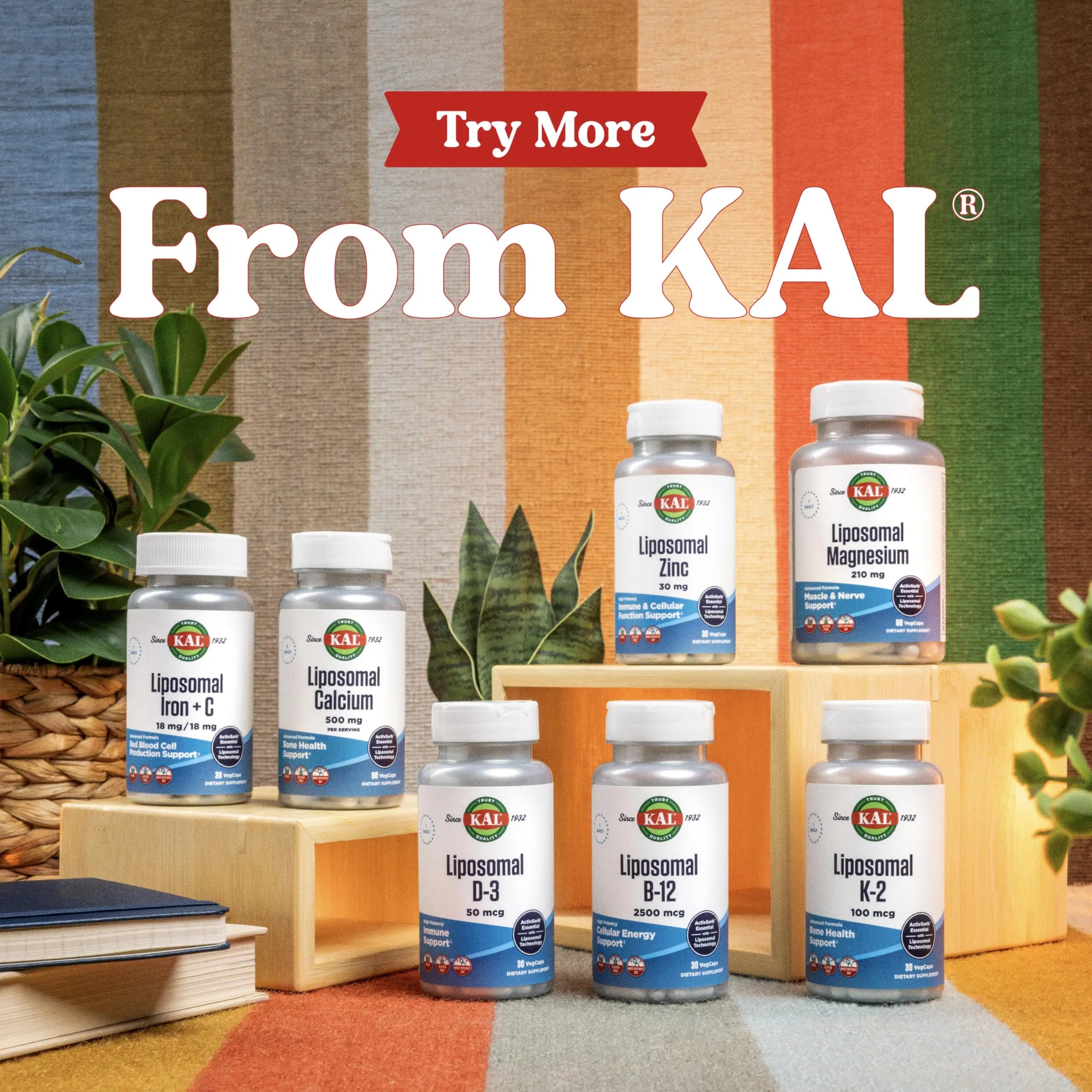 KAL Liposomal Multivitamin - High Potency Liposomal Vitamin C, D-3, and More - Men and Women Multivitamin KAL Au supplements
