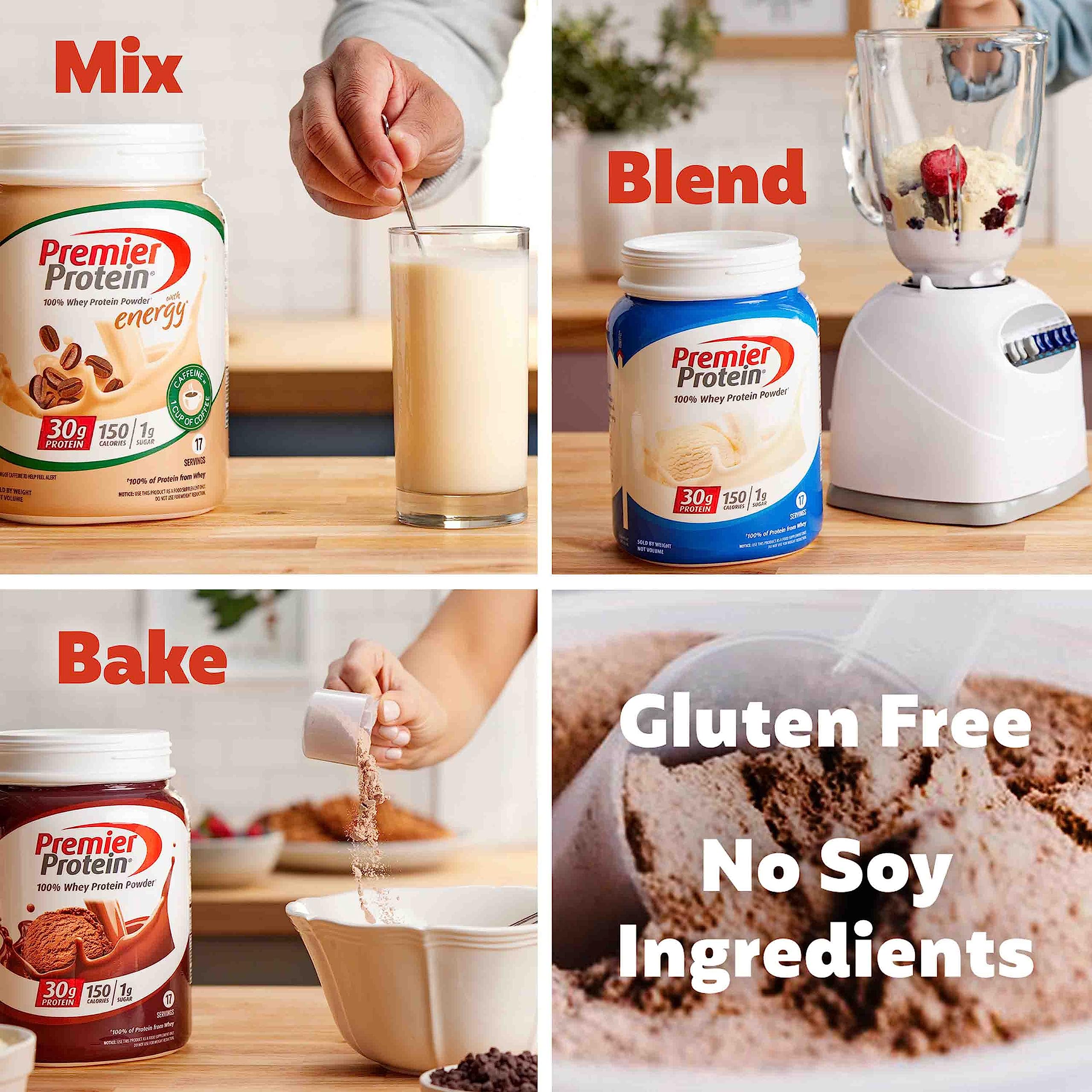 Premier Protein Powder, Cafe Latte , 30g Protein, 1g Sugar, 100% Whey Protein Premier Protein Au supplements