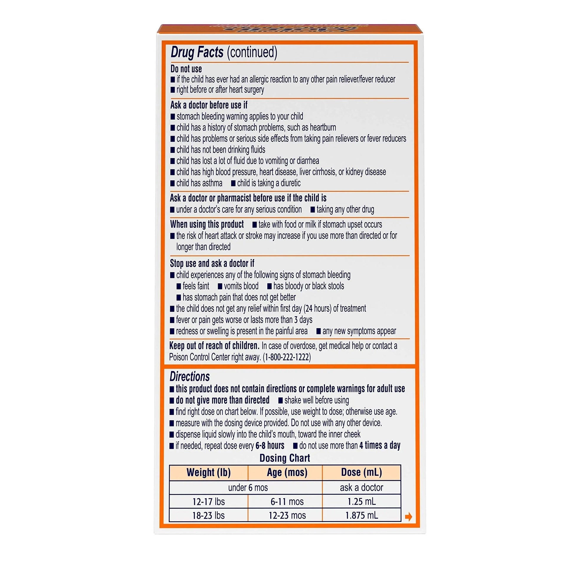 Concentrated Motrin Aspirin, 0.5 Fluid Ounce Motrin Au supplements